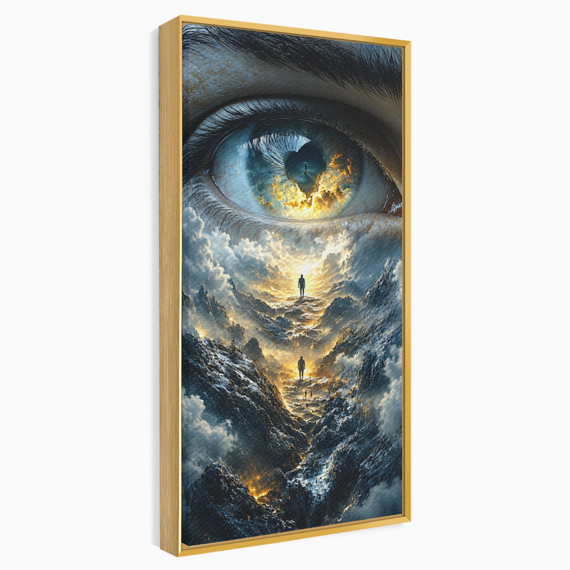 Tablou Canvas Premium LuxCanva® U1055, Privirea Catre Infinit, Ochi, Peisaj, Fantezie, Mister, Living, Dormitor, Culori Vibrante