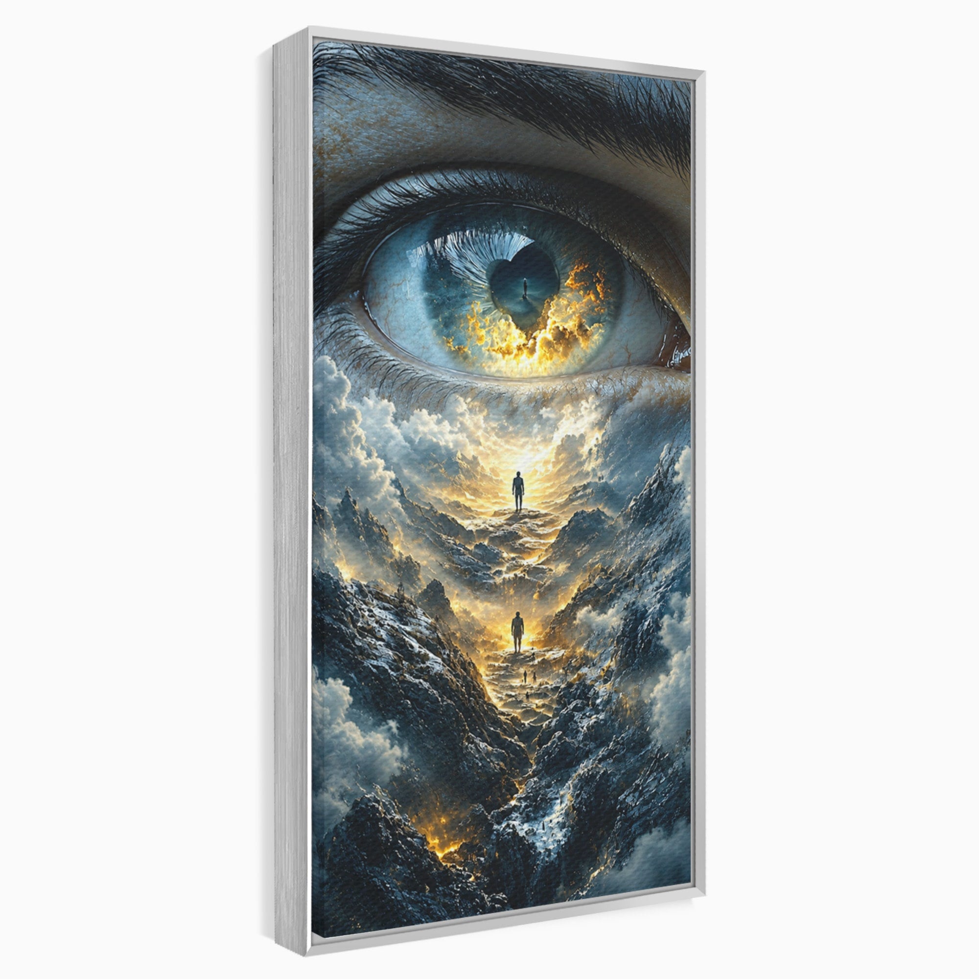 Tablou Canvas Premium LuxCanva® U1055, Privirea Catre Infinit, Ochi, Peisaj, Fantezie, Mister, Living, Dormitor, Culori Vibrante