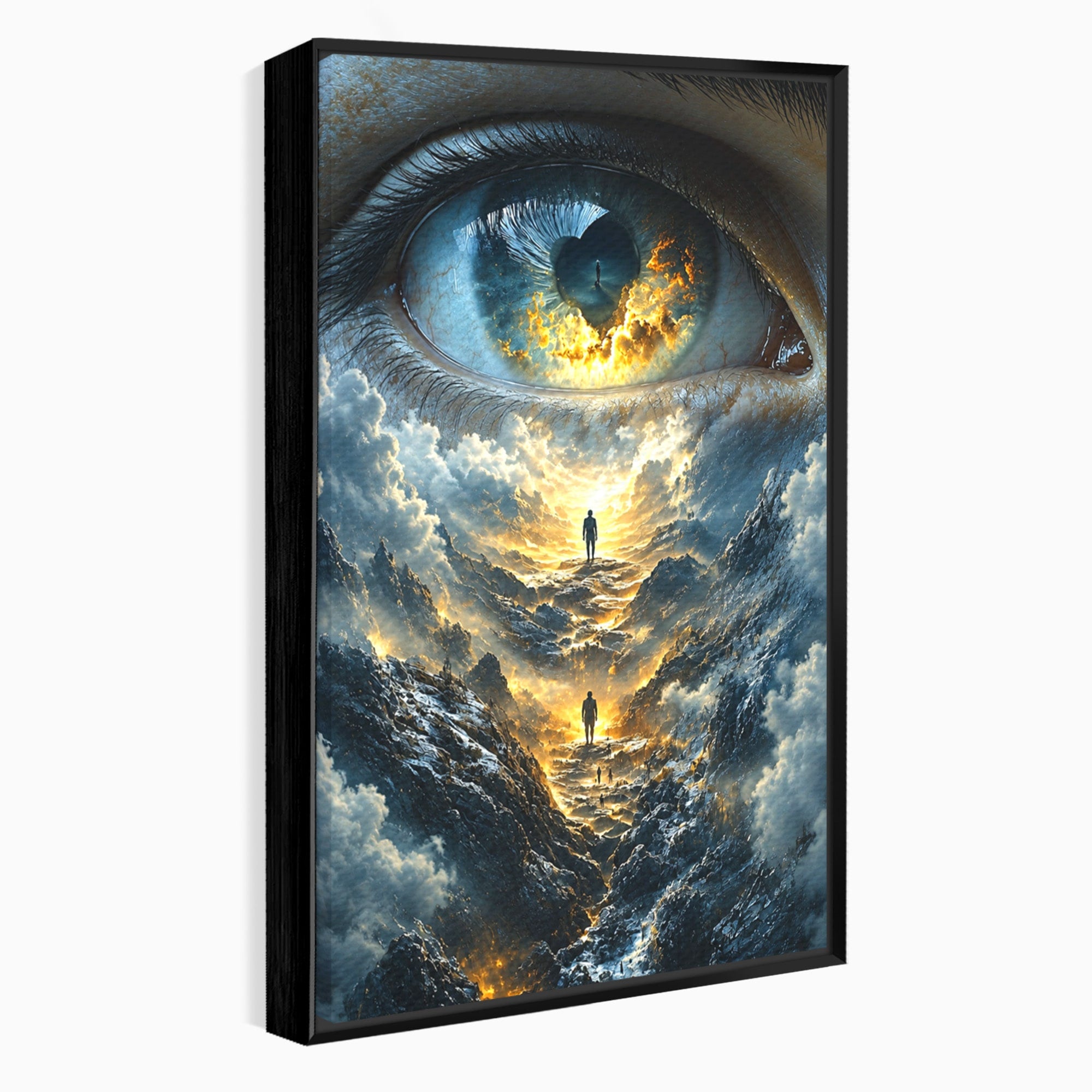 Tablou Canvas Premium LuxCanva® U1055, Privirea Catre Infinit, Ochi, Peisaj, Fantezie, Mister, Living, Dormitor, Culori Vibrante