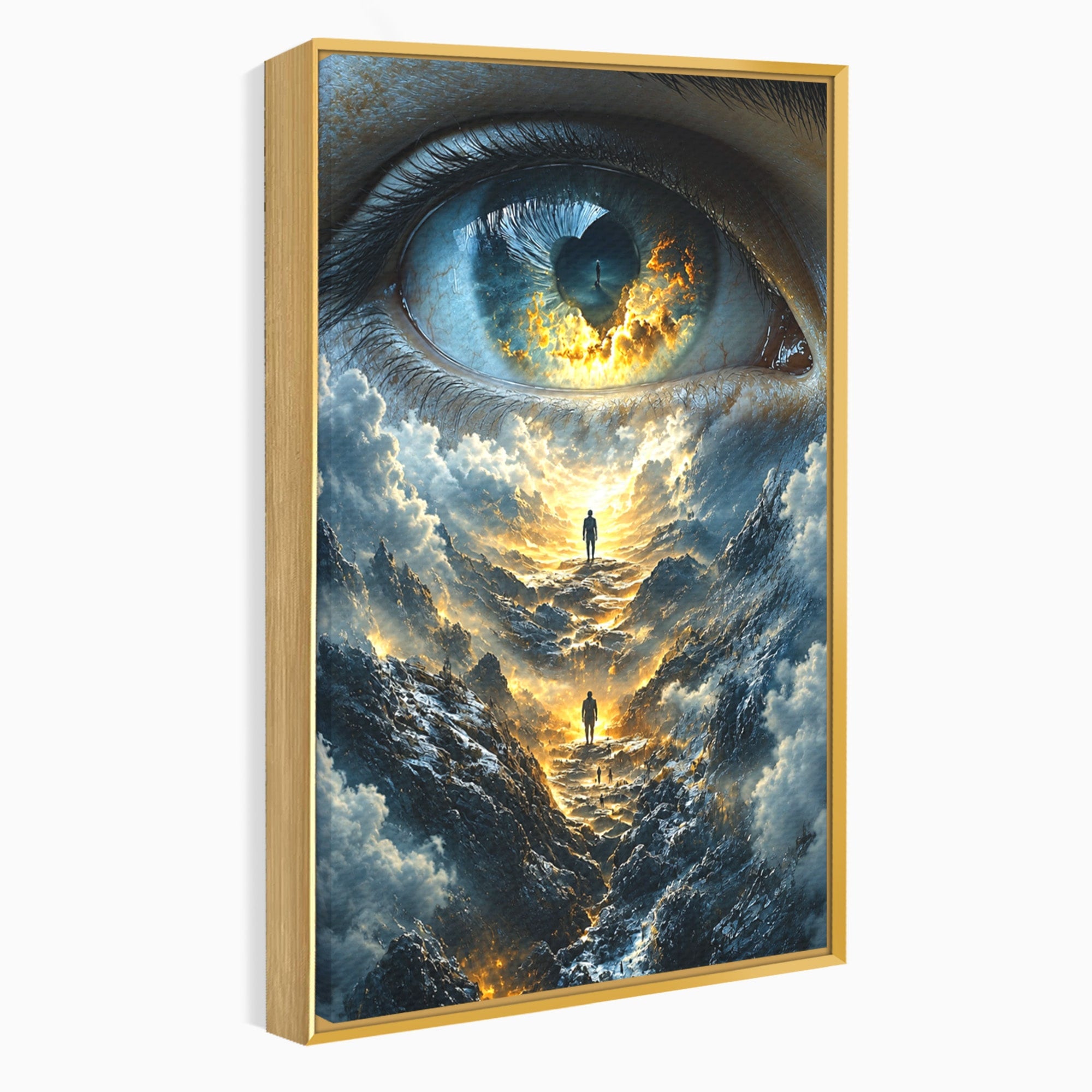 Tablou Canvas Premium LuxCanva® U1055, Privirea Catre Infinit, Ochi, Peisaj, Fantezie, Mister, Living, Dormitor, Culori Vibrante