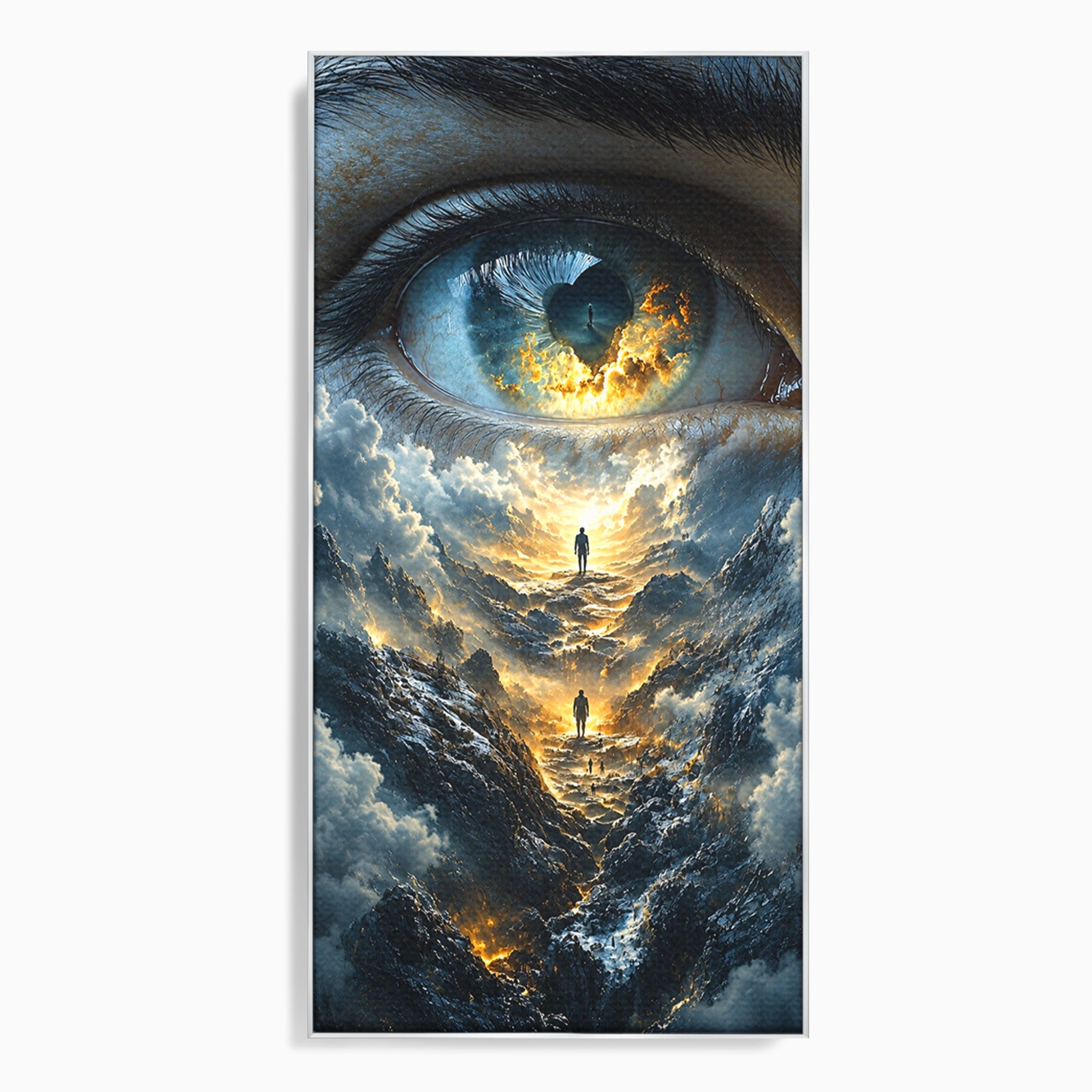 Tablou Canvas Premium LuxCanva® U1055, Privirea Catre Infinit, Ochi, Peisaj, Fantezie, Mister, Living, Dormitor, Culori Vibrante