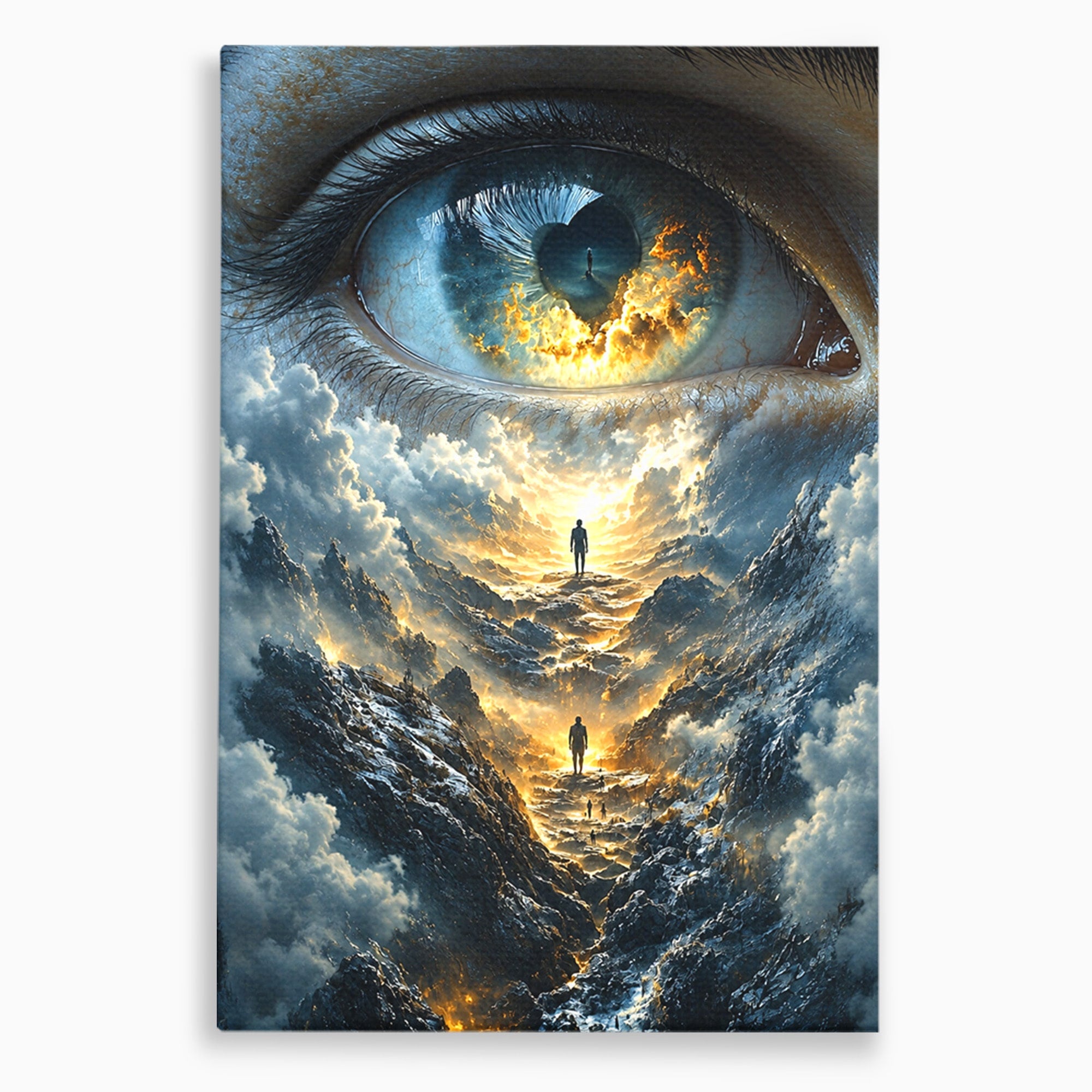 Tablou Canvas Premium LuxCanva® U1055, Privirea Catre Infinit, Ochi, Peisaj, Fantezie, Mister, Living, Dormitor, Culori Vibrante