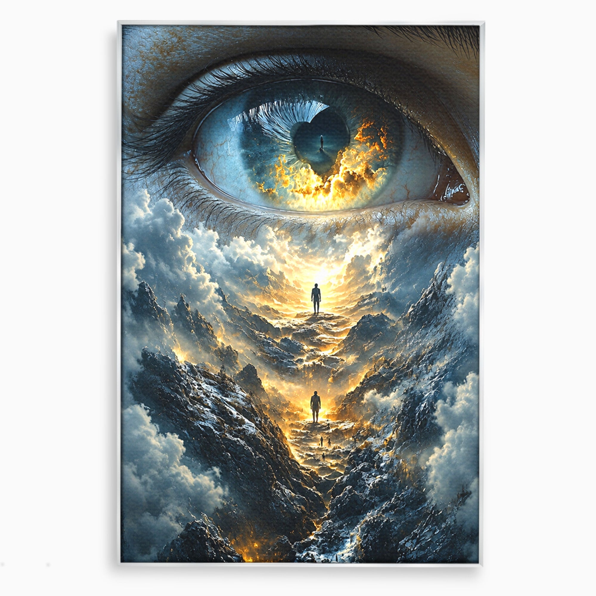 Tablou Canvas Premium LuxCanva® U1055, Privirea Catre Infinit, Ochi, Peisaj, Fantezie, Mister, Living, Dormitor, Culori Vibrante