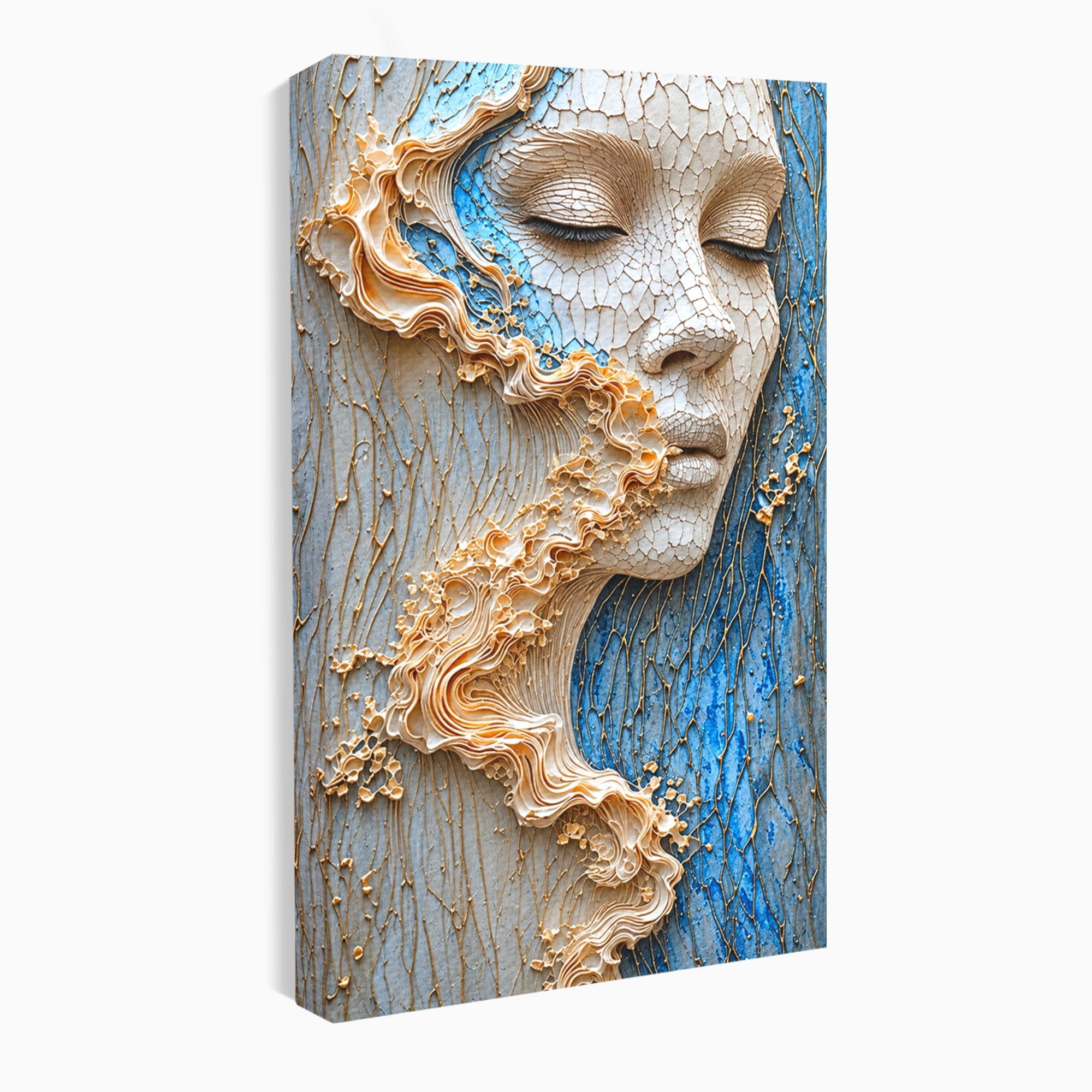 Tablou Canvas Premium LuxCanva® U1057, Chip Sculptural Artistic, Abstract, Sculptura, Textura, Chip, Living, Culori Vibrante