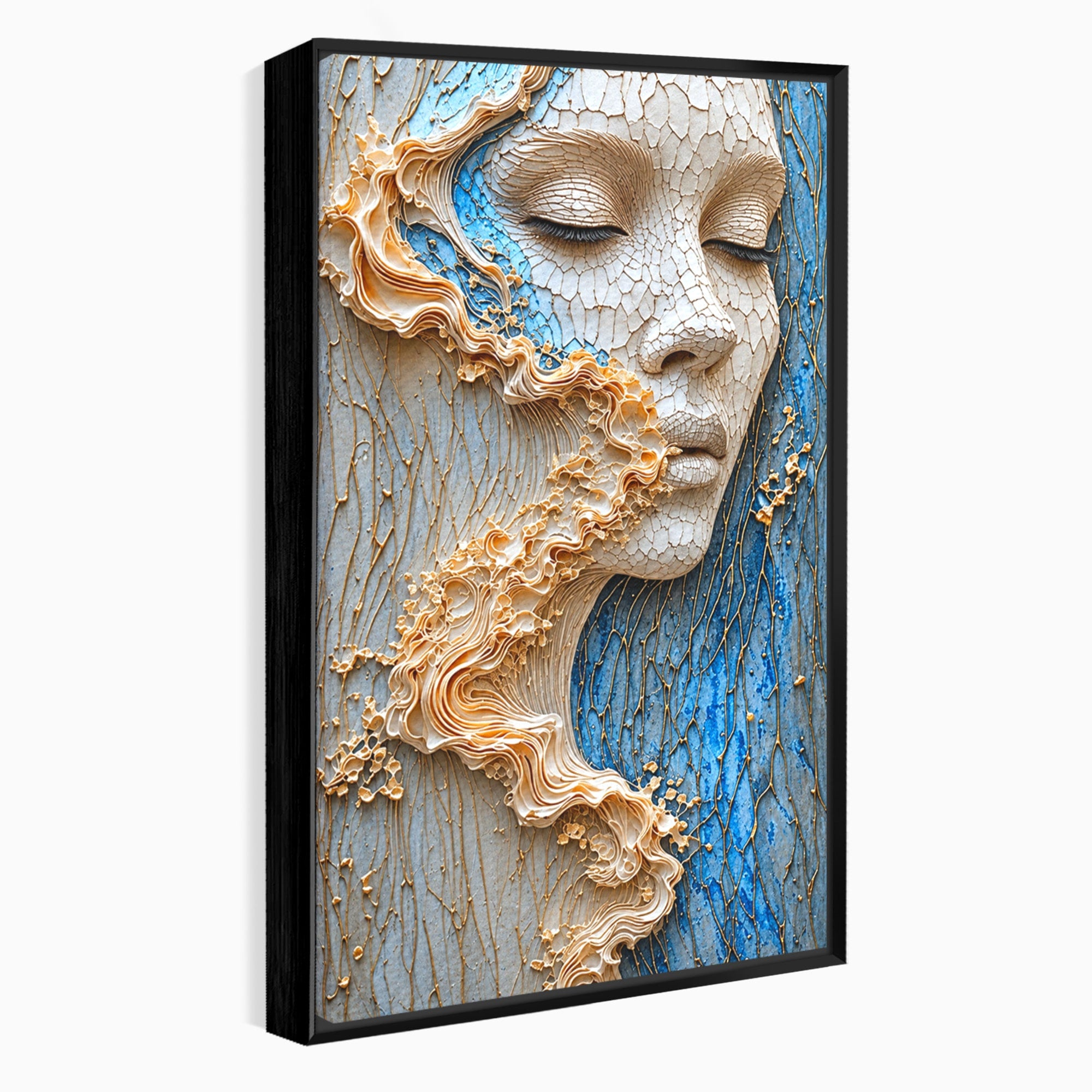 Tablou Canvas Premium LuxCanva® U1057, Chip Sculptural Artistic, Abstract, Sculptura, Textura, Chip, Living, Culori Vibrante