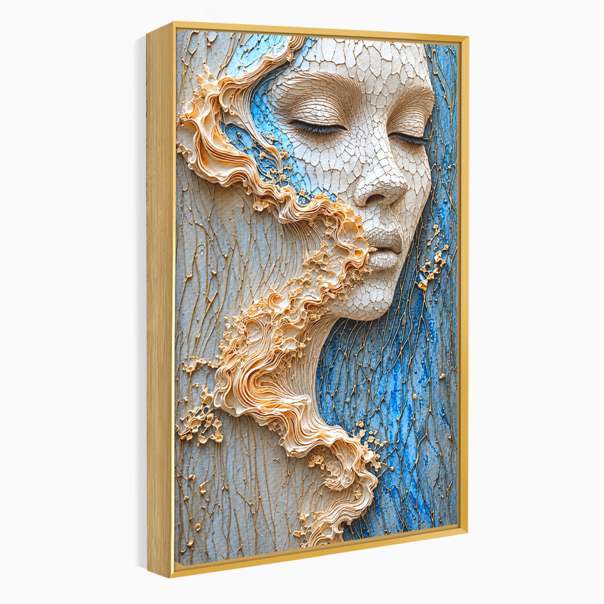 Tablou Canvas Premium LuxCanva® U1057, Chip Sculptural Artistic, Abstract, Sculptura, Textura, Chip, Living, Culori Vibrante