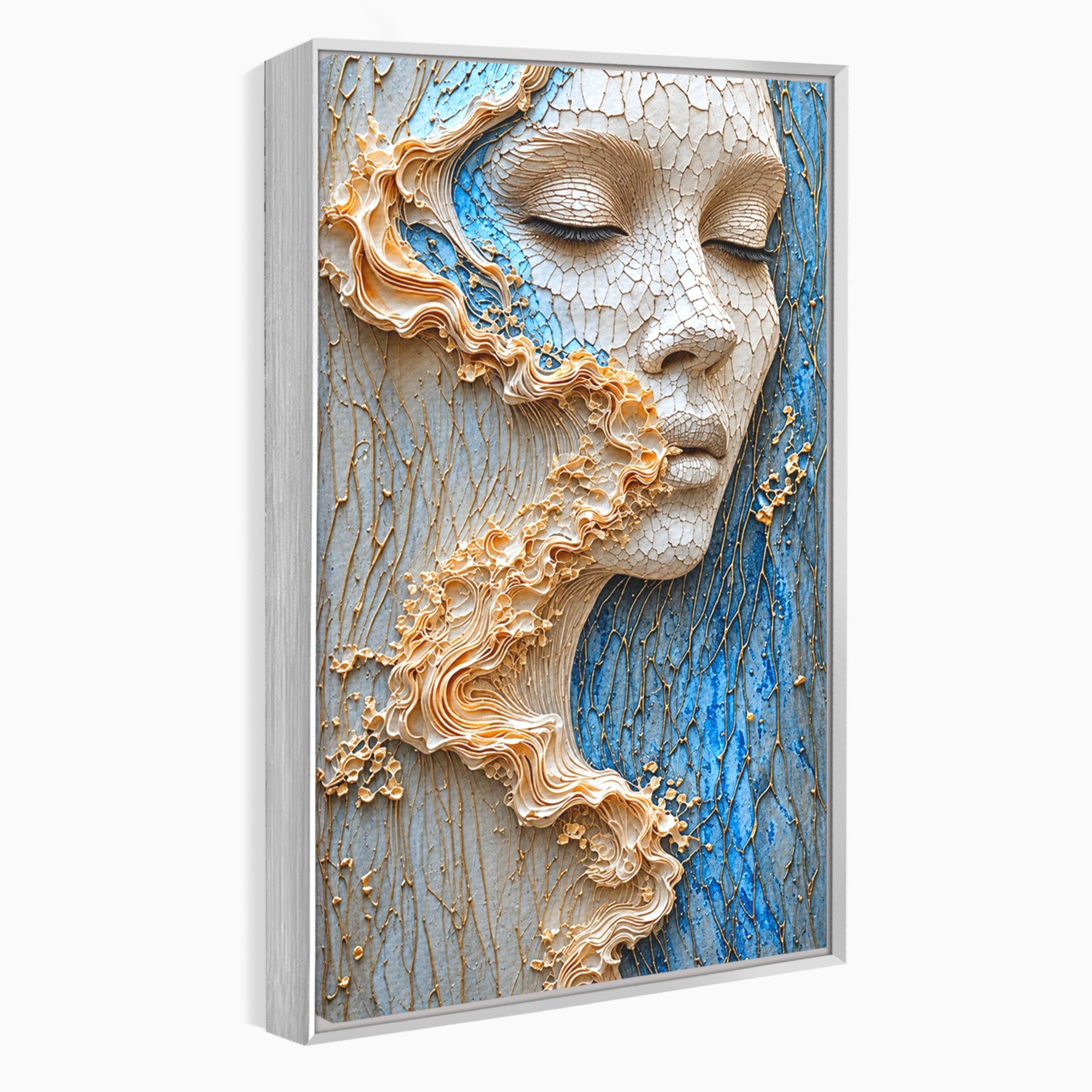 Tablou Canvas Premium LuxCanva® U1057, Chip Sculptural Artistic, Abstract, Sculptura, Textura, Chip, Living, Culori Vibrante