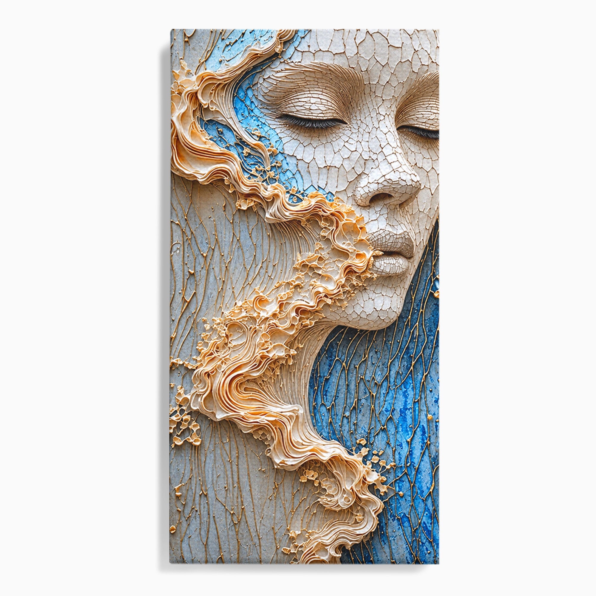 Tablou Canvas Premium LuxCanva® U1057, Chip Sculptural Artistic, Abstract, Sculptura, Textura, Chip, Living, Culori Vibrante