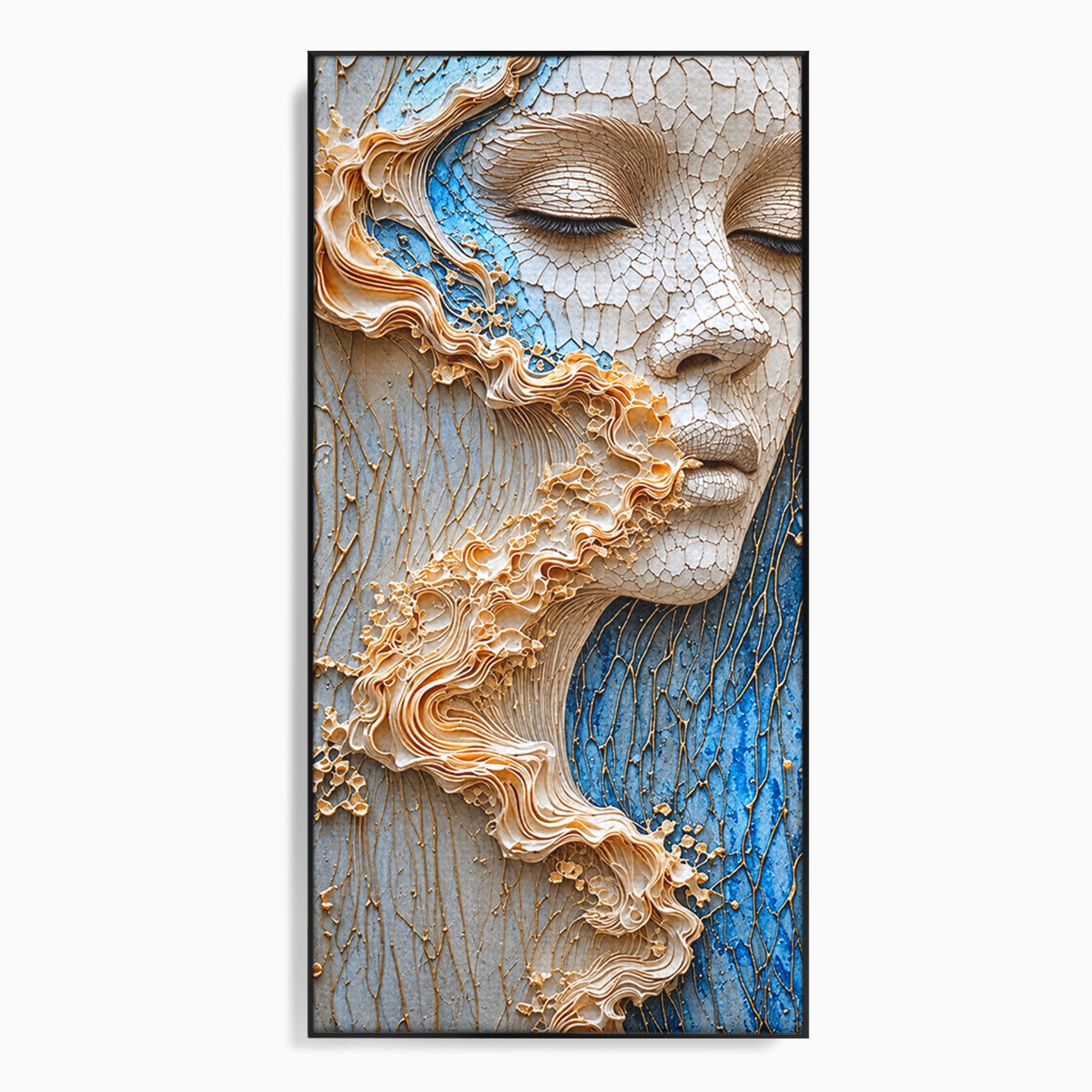 Tablou Canvas Premium LuxCanva® U1057, Chip Sculptural Artistic, Abstract, Sculptura, Textura, Chip, Living, Culori Vibrante