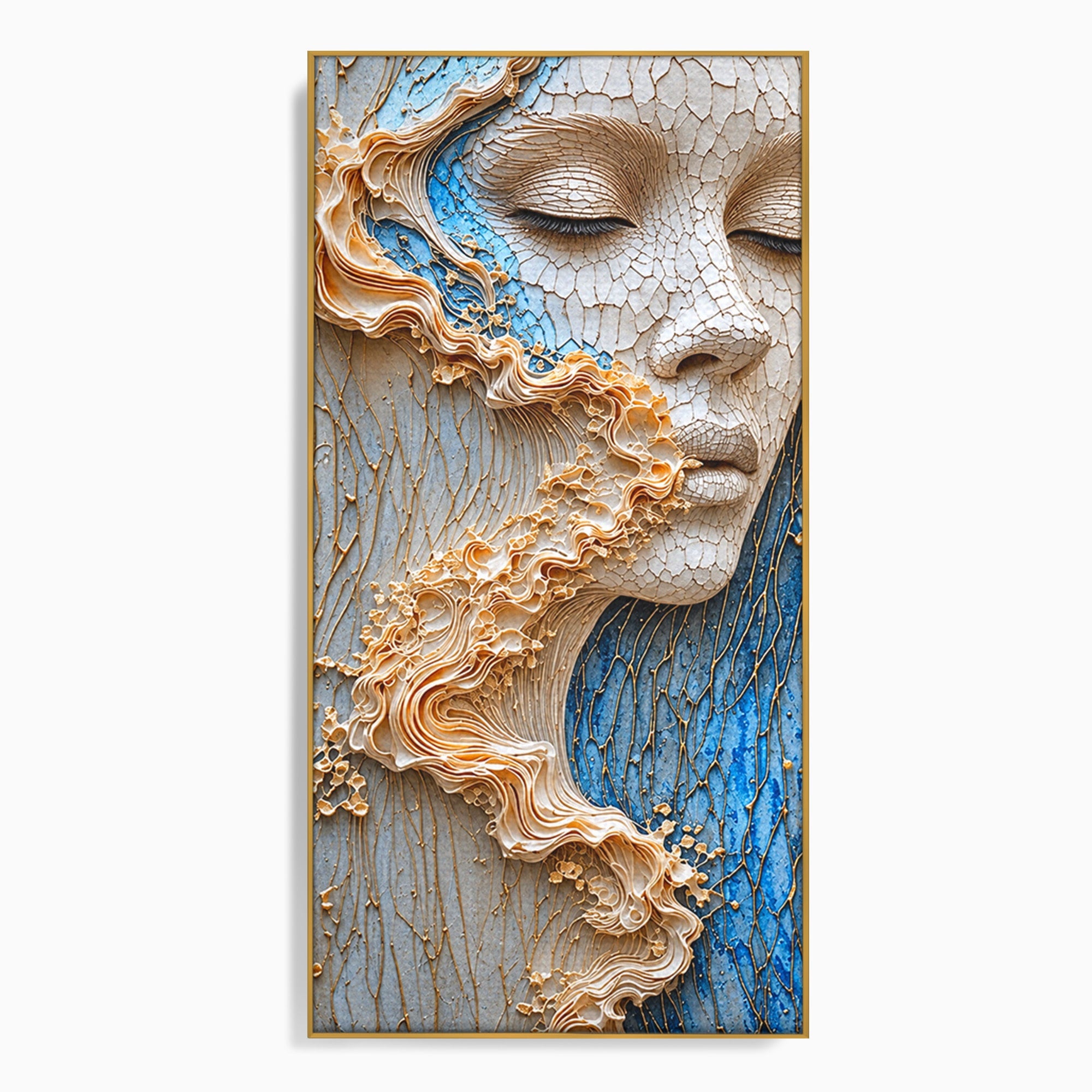 Tablou Canvas Premium LuxCanva® U1057, Chip Sculptural Artistic, Abstract, Sculptura, Textura, Chip, Living, Culori Vibrante
