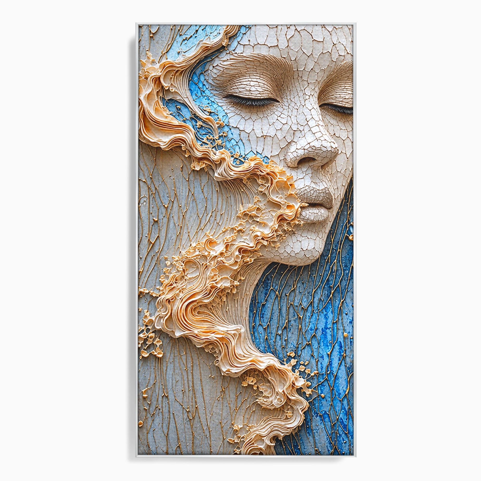 Tablou Canvas Premium LuxCanva® U1057, Chip Sculptural Artistic, Abstract, Sculptura, Textura, Chip, Living, Culori Vibrante