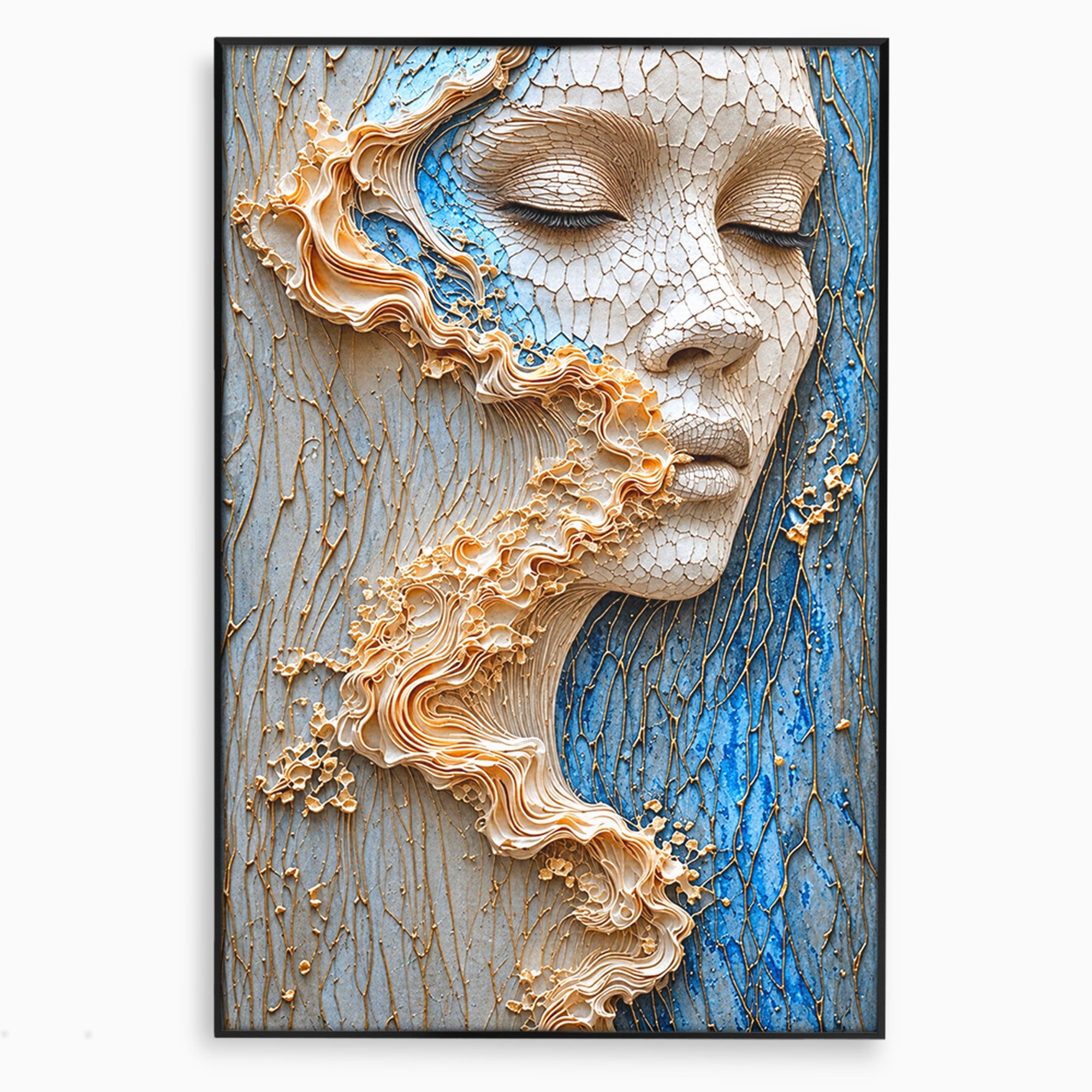 Tablou Canvas Premium LuxCanva® U1057, Chip Sculptural Artistic, Abstract, Sculptura, Textura, Chip, Living, Culori Vibrante