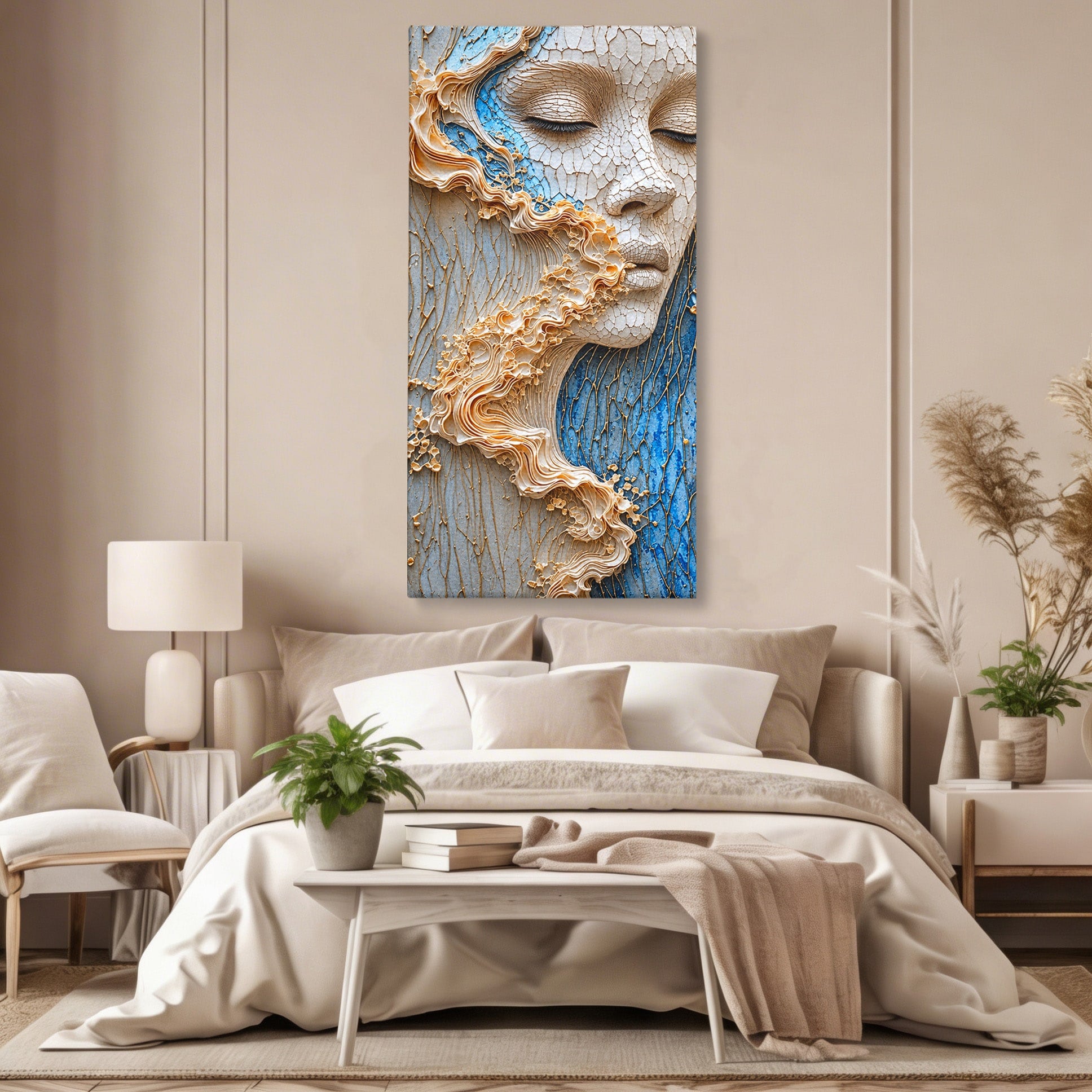 Tablou Canvas Premium LuxCanva® U1057, Chip Sculptural Artistic, Abstract, Sculptura, Textura, Chip, Living, Culori Vibrante