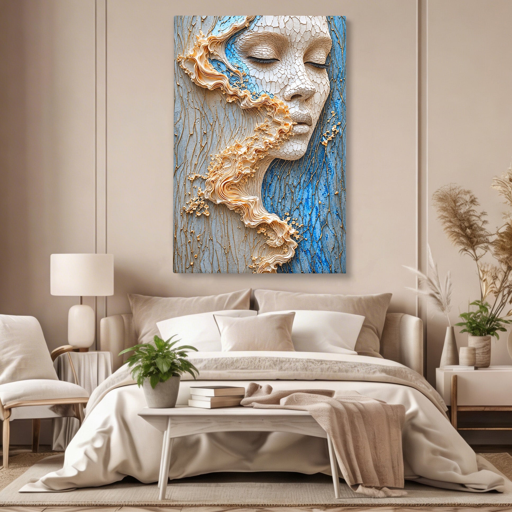 Tablou Canvas Premium LuxCanva® U1057, Chip Sculptural Artistic, Abstract, Sculptura, Textura, Chip, Living, Culori Vibrante