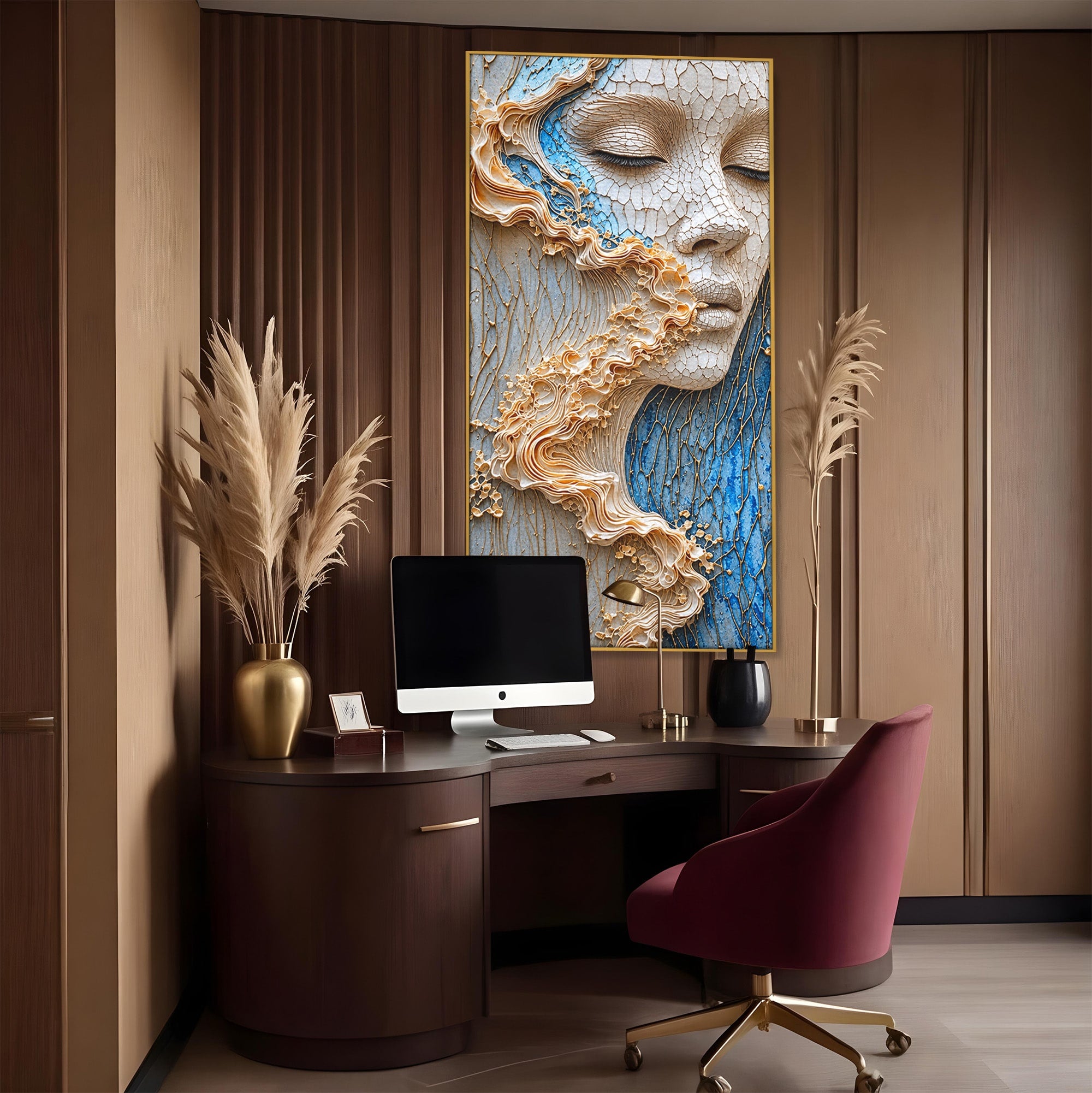 Tablou Canvas Premium LuxCanva® U1057, Chip Sculptural Artistic, Abstract, Sculptura, Textura, Chip, Living, Culori Vibrante