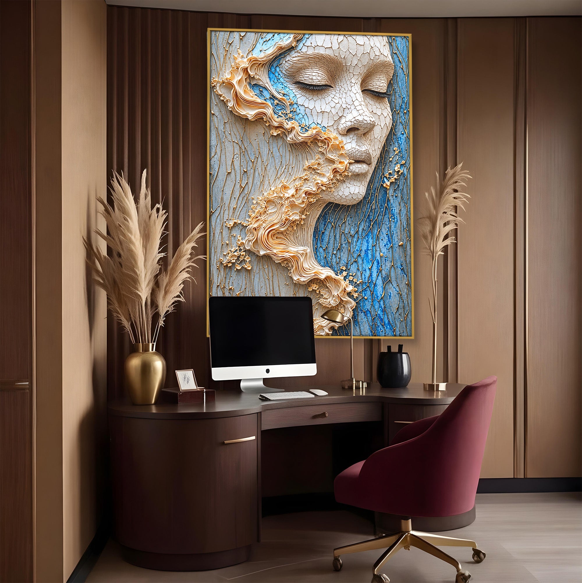 Tablou Canvas Premium LuxCanva® U1057, Chip Sculptural Artistic, Abstract, Sculptura, Textura, Chip, Living, Culori Vibrante
