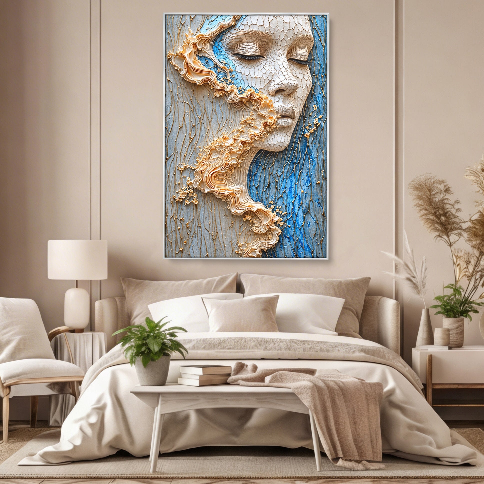 Tablou Canvas Premium LuxCanva® U1057, Chip Sculptural Artistic, Abstract, Sculptura, Textura, Chip, Living, Culori Vibrante