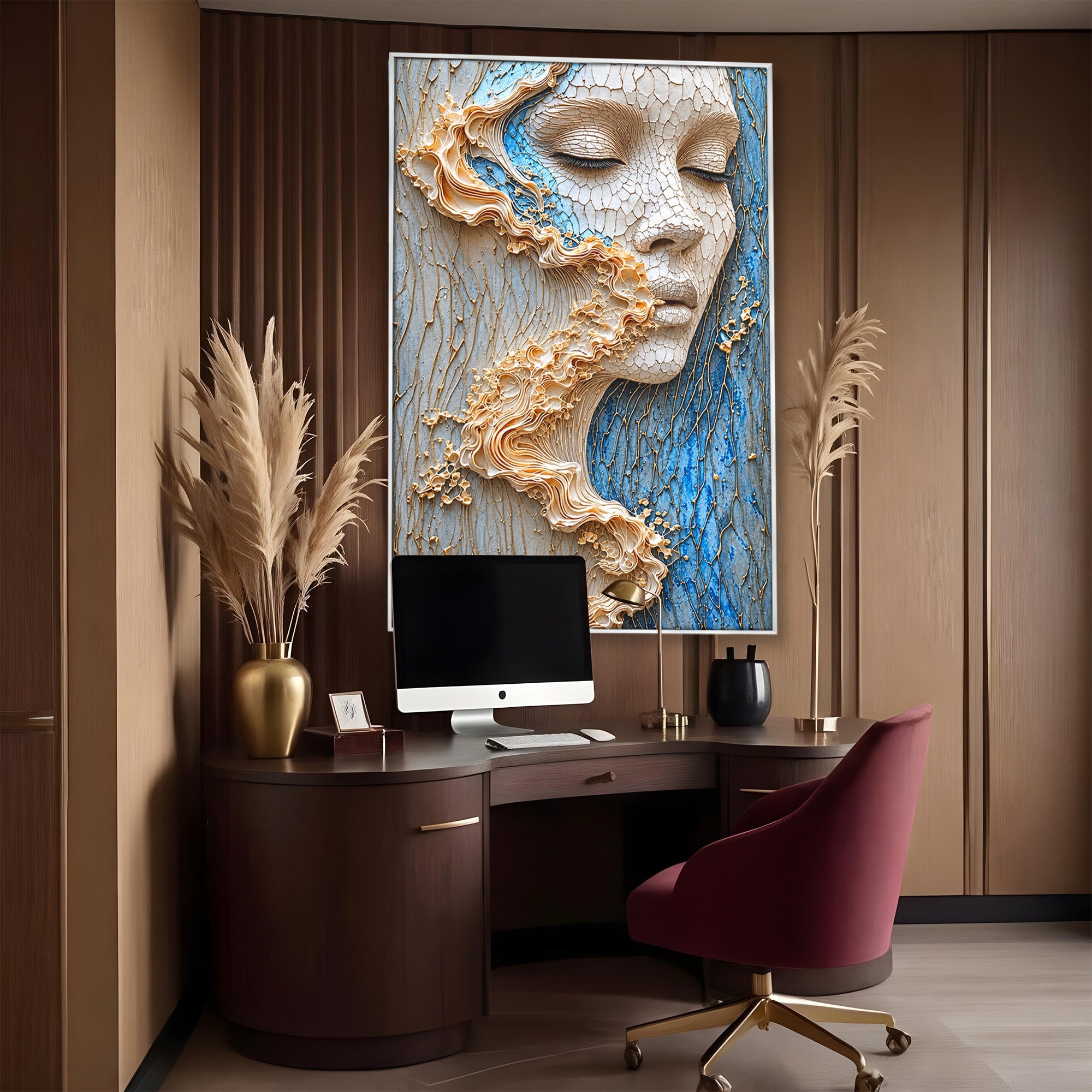Tablou Canvas Premium LuxCanva® U1057, Chip Sculptural Artistic, Abstract, Sculptura, Textura, Chip, Living, Culori Vibrante