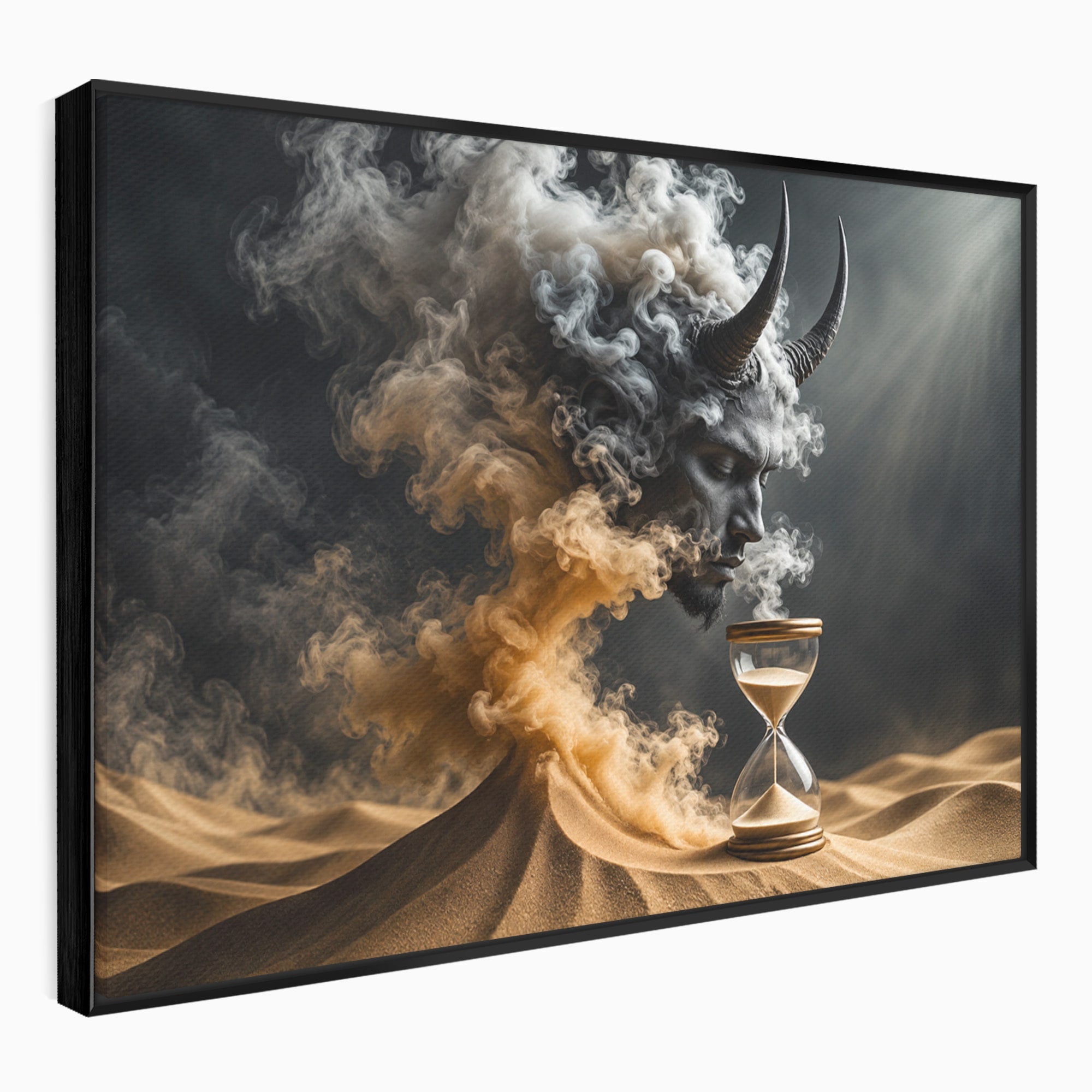 Tablou Canvas Premium LuxCanva® U1059, Demonul Desertului,  Mistic, Fantasy, Demon, Desert,Dormitor, Living, Culori Vibrante
