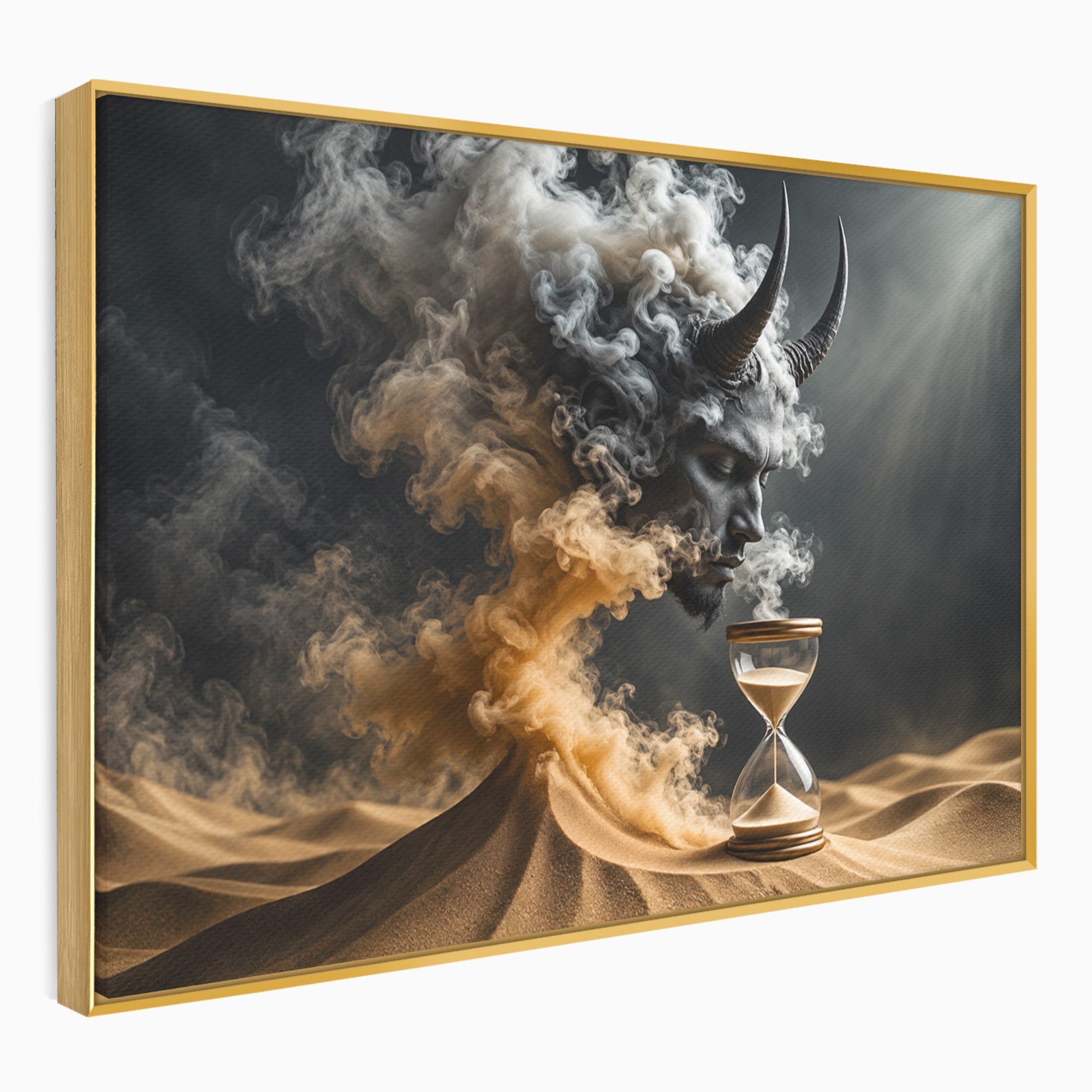 Tablou Canvas Premium LuxCanva® U1059, Demonul Desertului,  Mistic, Fantasy, Demon, Desert,Dormitor, Living, Culori Vibrante