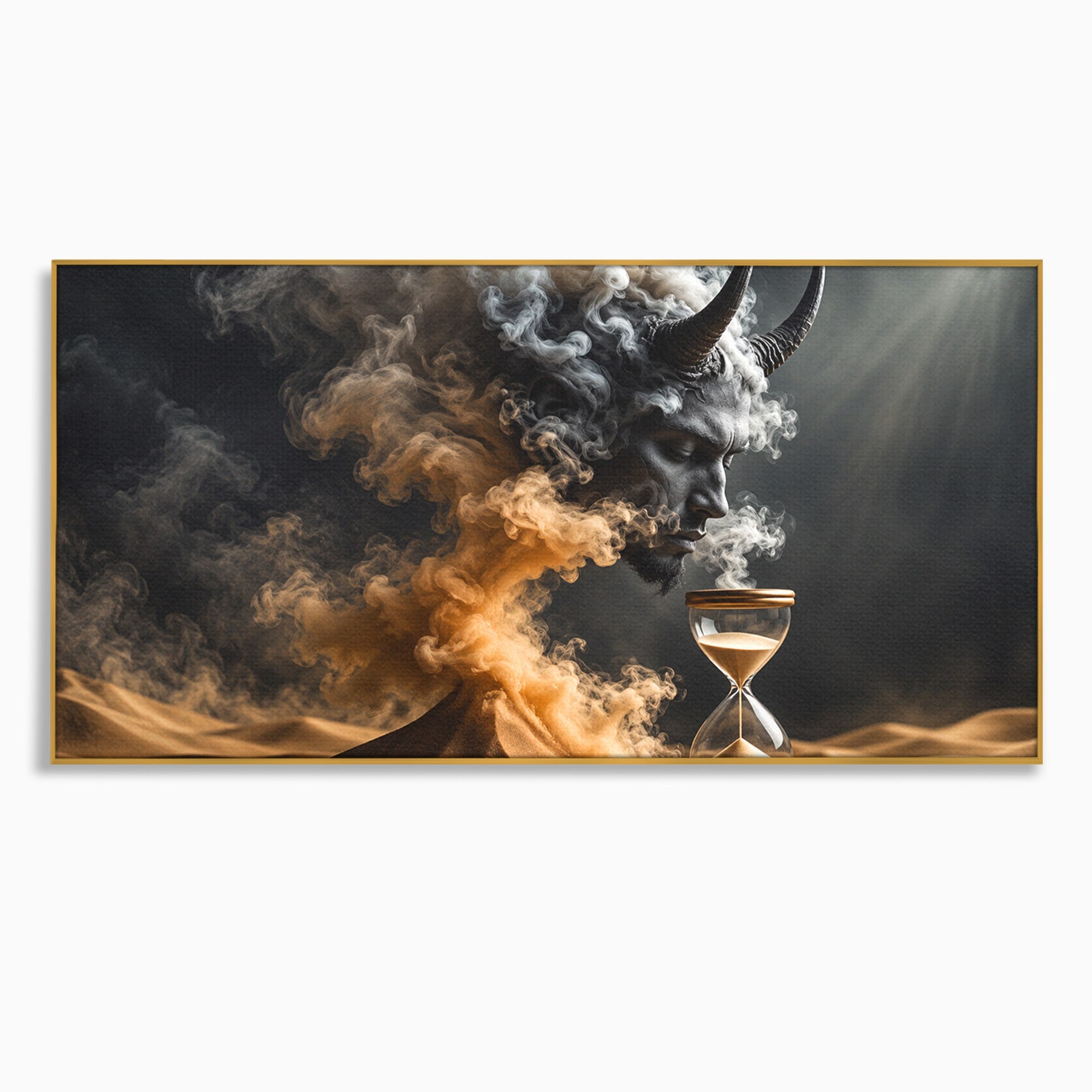 Tablou Canvas Premium LuxCanva® U1059, Demonul Desertului,  Mistic, Fantasy, Demon, Desert,Dormitor, Living, Culori Vibrante
