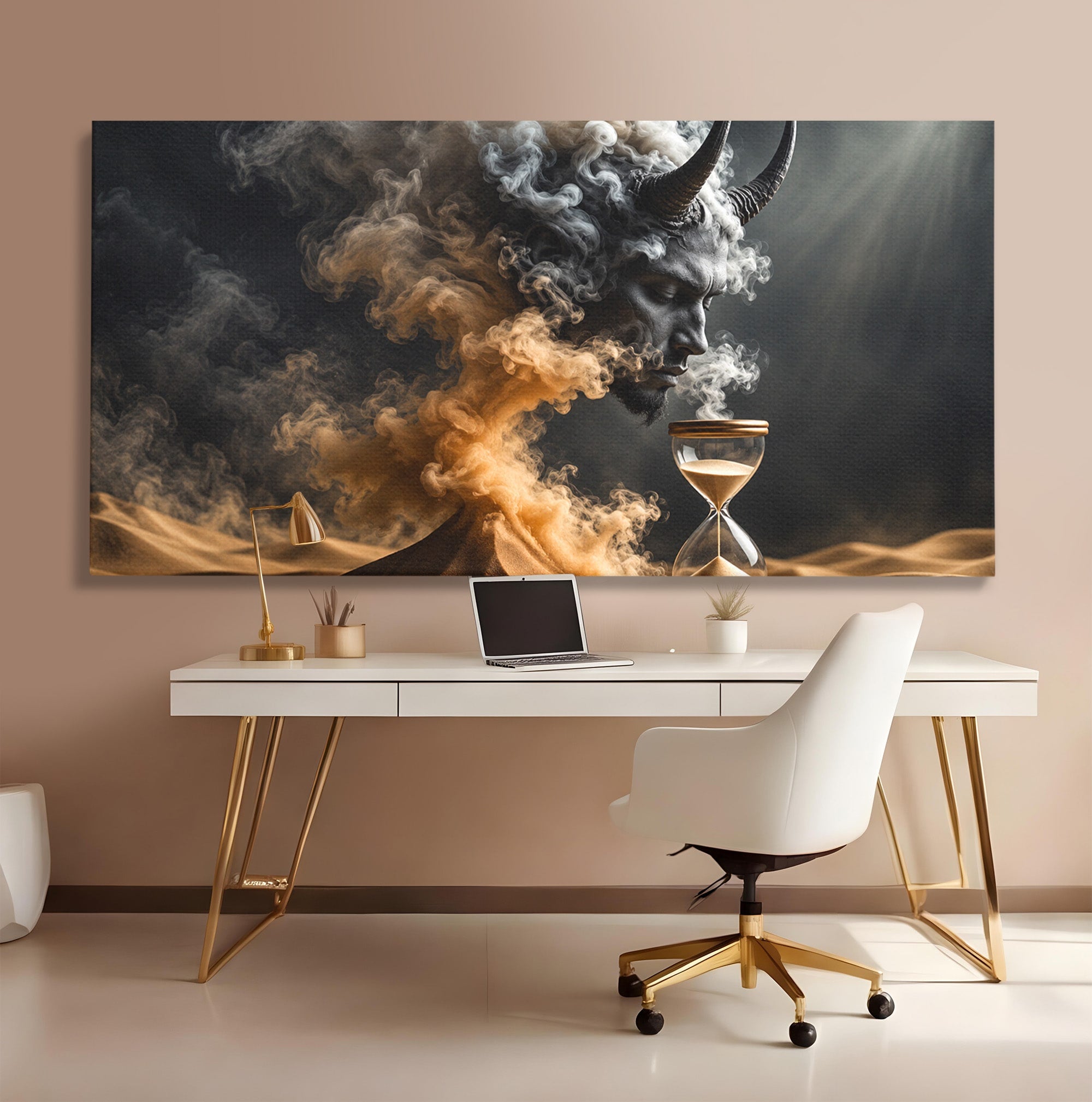 Tablou Canvas Premium LuxCanva® U1059, Demonul Desertului,  Mistic, Fantasy, Demon, Desert,Dormitor, Living, Culori Vibrante