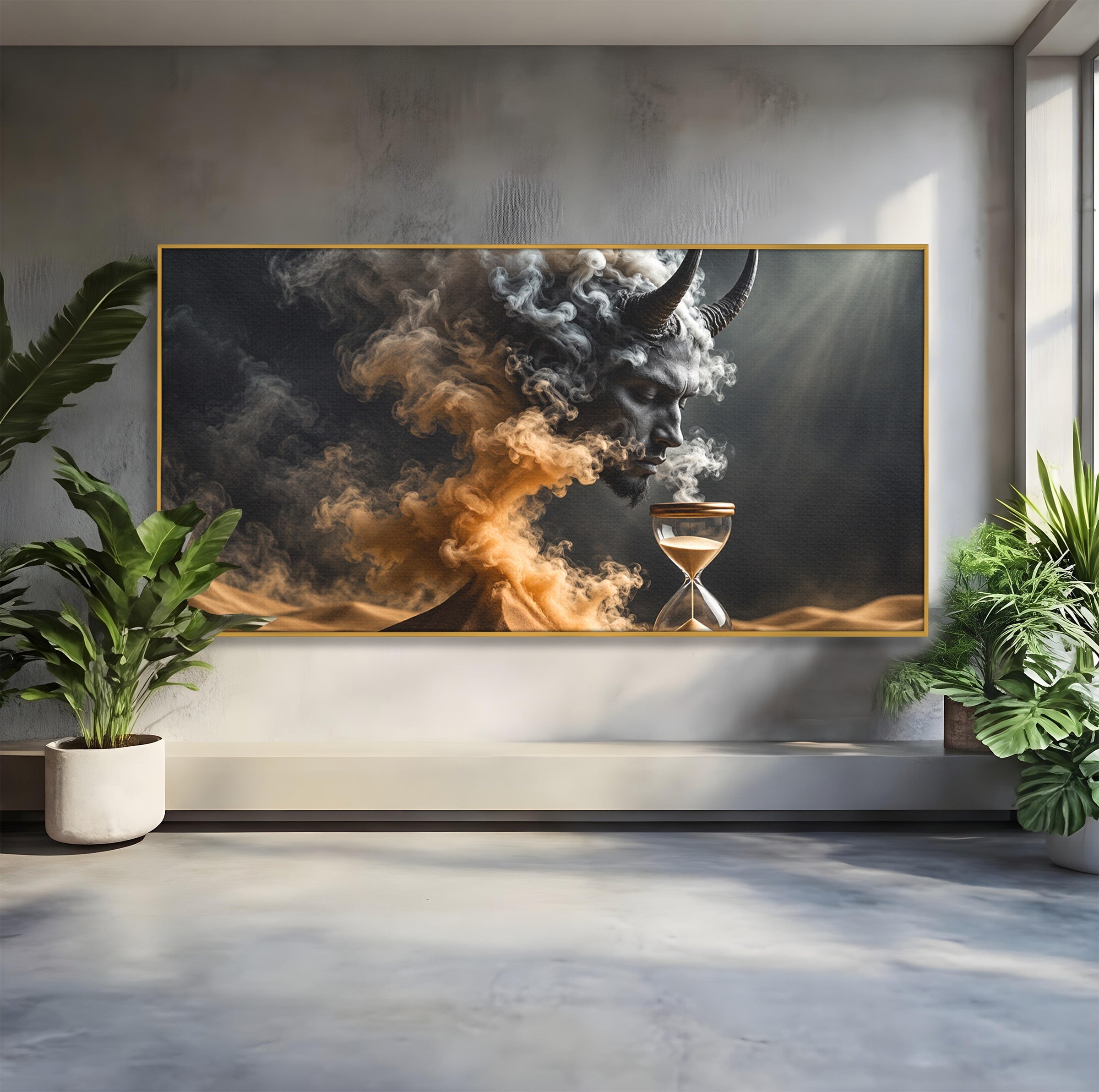 Tablou Canvas Premium LuxCanva® U1059, Demonul Desertului,  Mistic, Fantasy, Demon, Desert,Dormitor, Living, Culori Vibrante