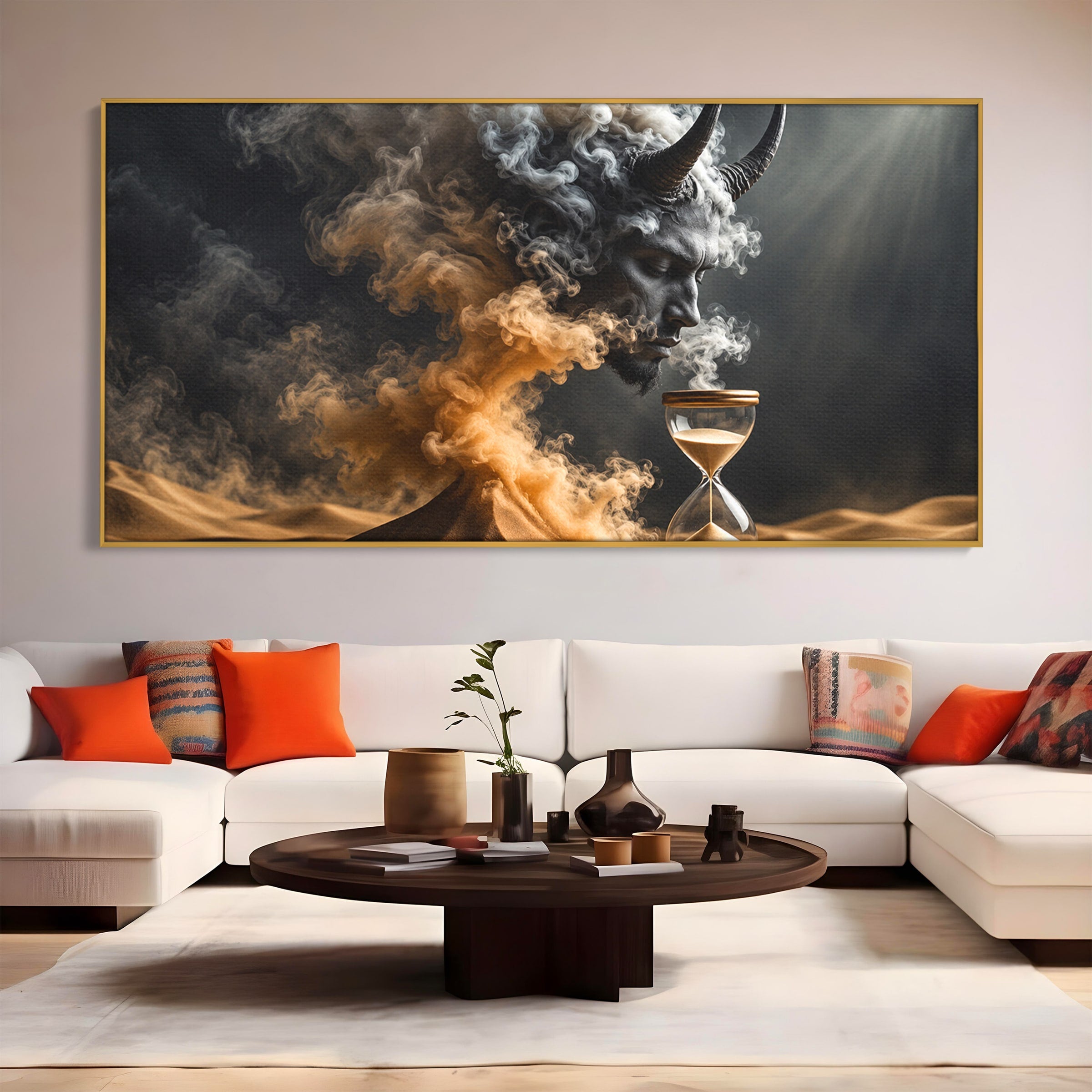 Tablou Canvas Premium LuxCanva® U1059, Demonul Desertului,  Mistic, Fantasy, Demon, Desert,Dormitor, Living, Culori Vibrante