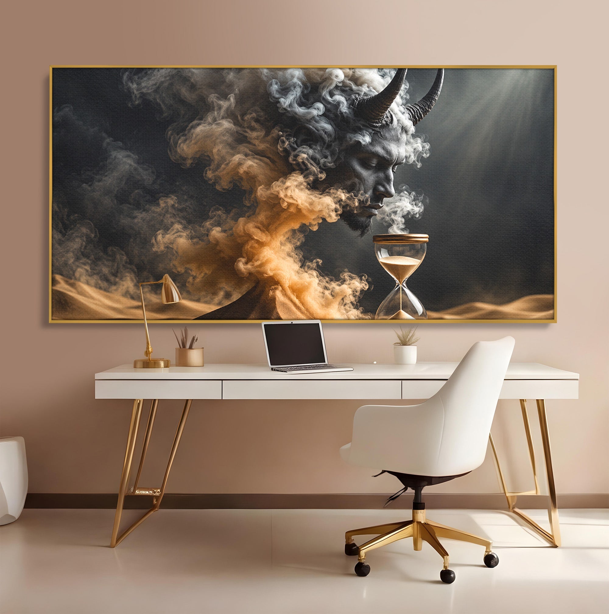 Tablou Canvas Premium LuxCanva® U1059, Demonul Desertului,  Mistic, Fantasy, Demon, Desert,Dormitor, Living, Culori Vibrante
