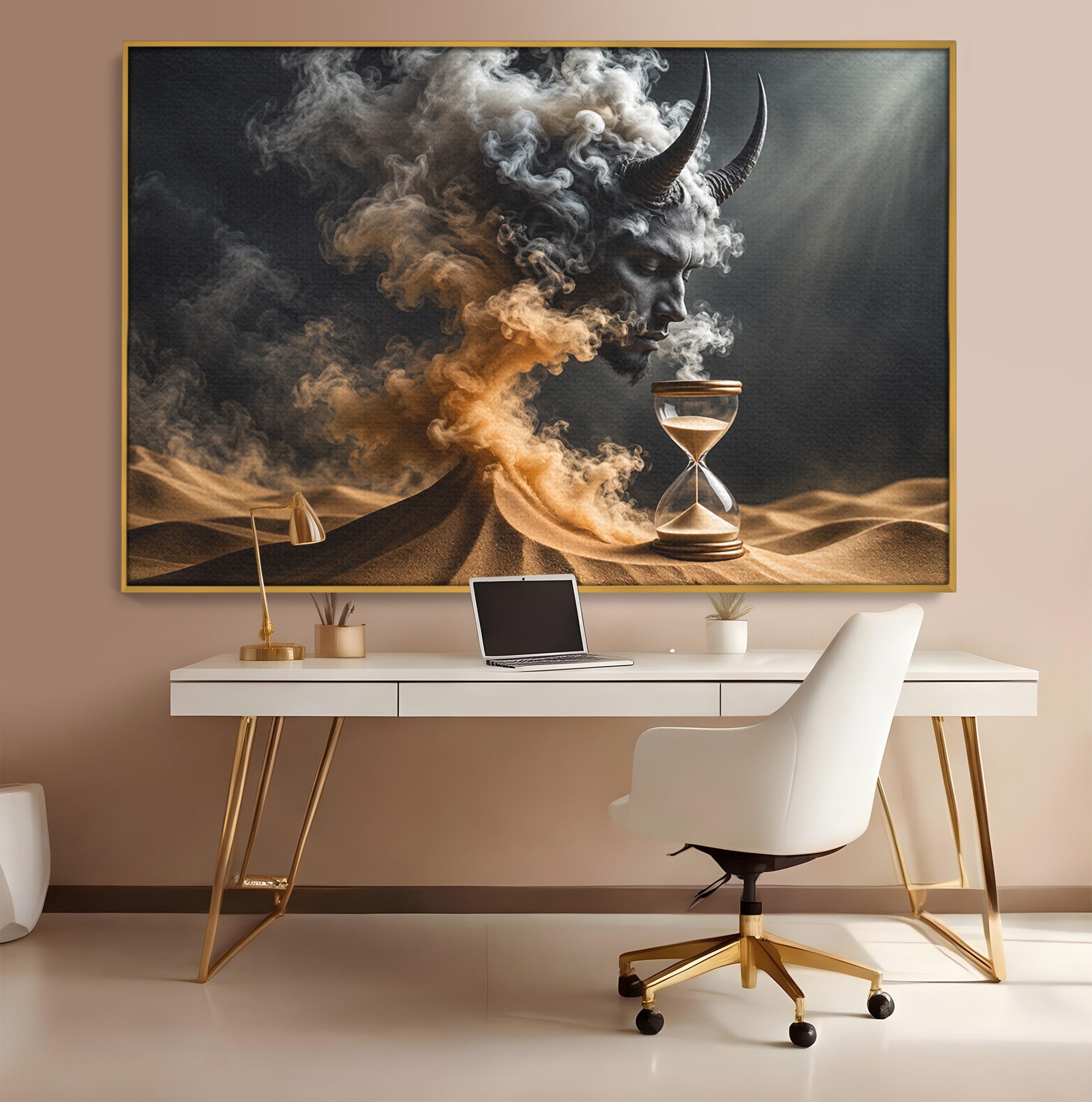 Tablou Canvas Premium LuxCanva® U1059, Demonul Desertului,  Mistic, Fantasy, Demon, Desert,Dormitor, Living, Culori Vibrante