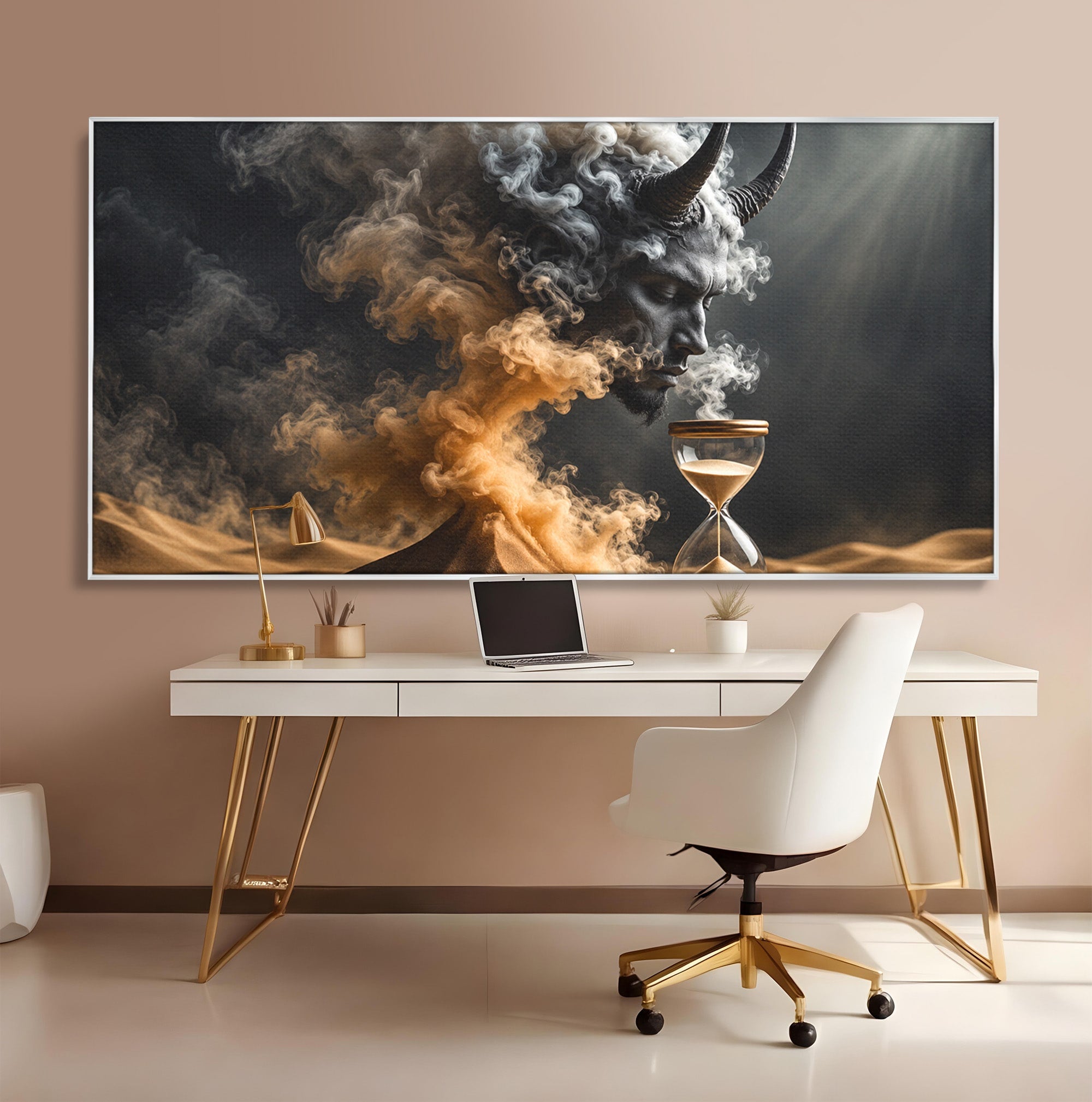 Tablou Canvas Premium LuxCanva® U1059, Demonul Desertului,  Mistic, Fantasy, Demon, Desert,Dormitor, Living, Culori Vibrante