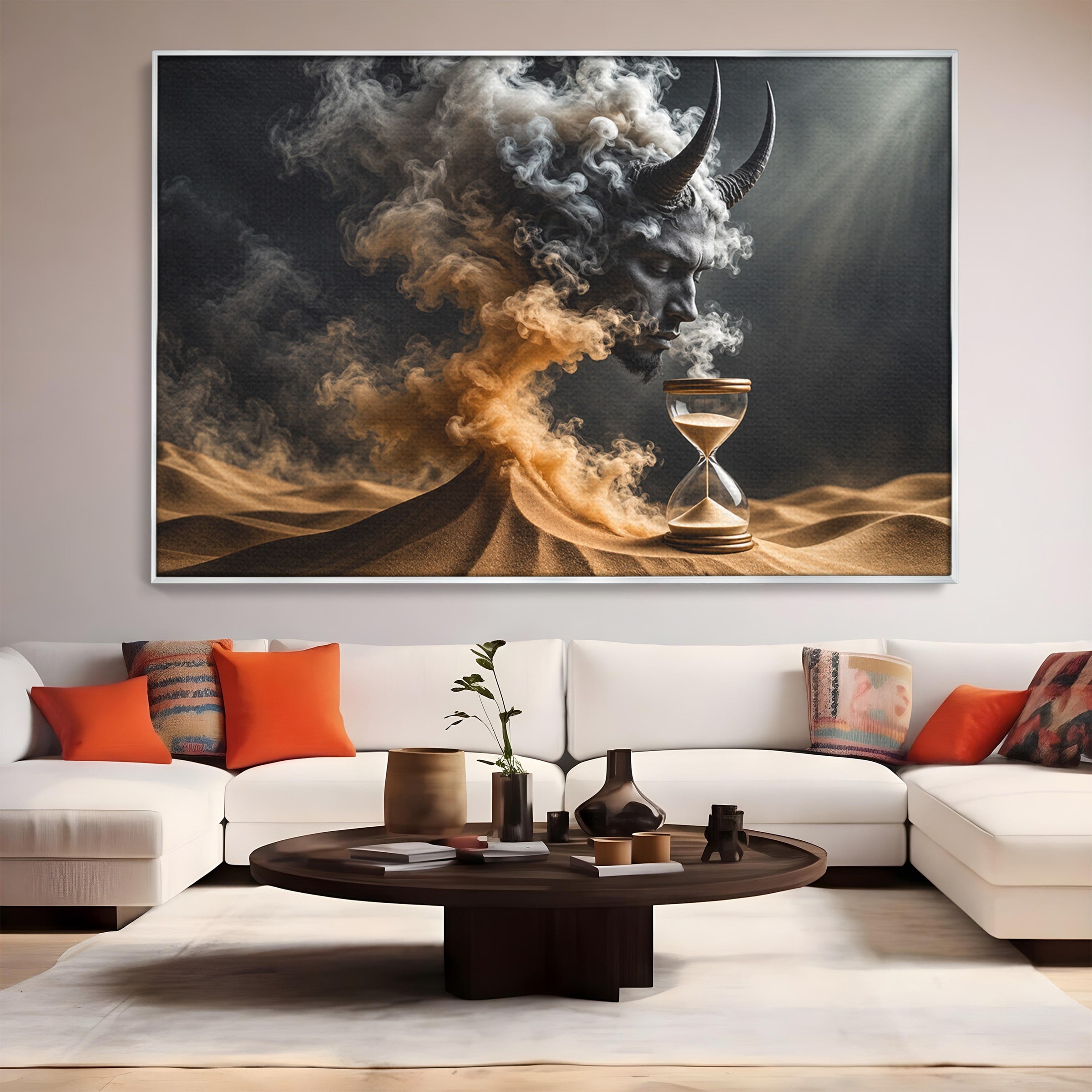 Tablou Canvas Premium LuxCanva® U1059, Demonul Desertului,  Mistic, Fantasy, Demon, Desert,Dormitor, Living, Culori Vibrante