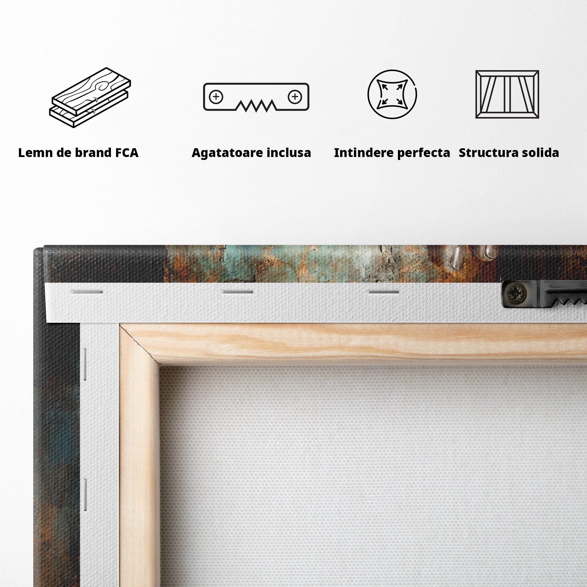 Tablou Canvas Premium LuxCanva® U1062, Privirea Misterioasa, Ochi, Mister, Abstract, Arta, Birou, Culori Vibrante