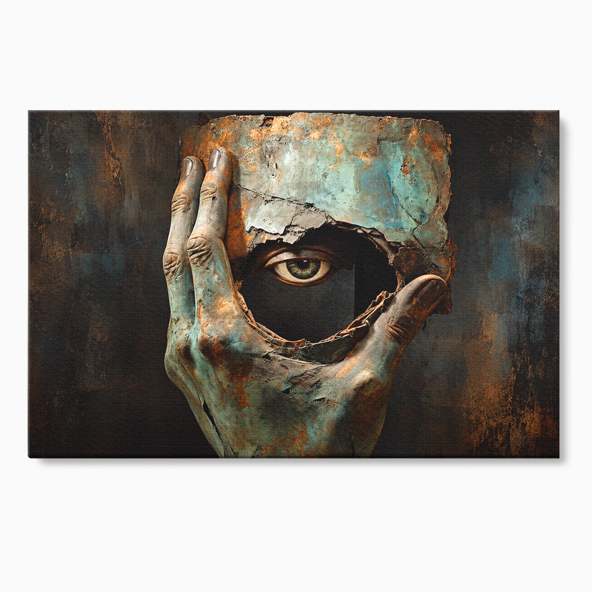 Tablou Canvas Premium LuxCanva® U1062, Privirea Misterioasa, Ochi, Mister, Abstract, Arta, Birou, Culori Vibrante