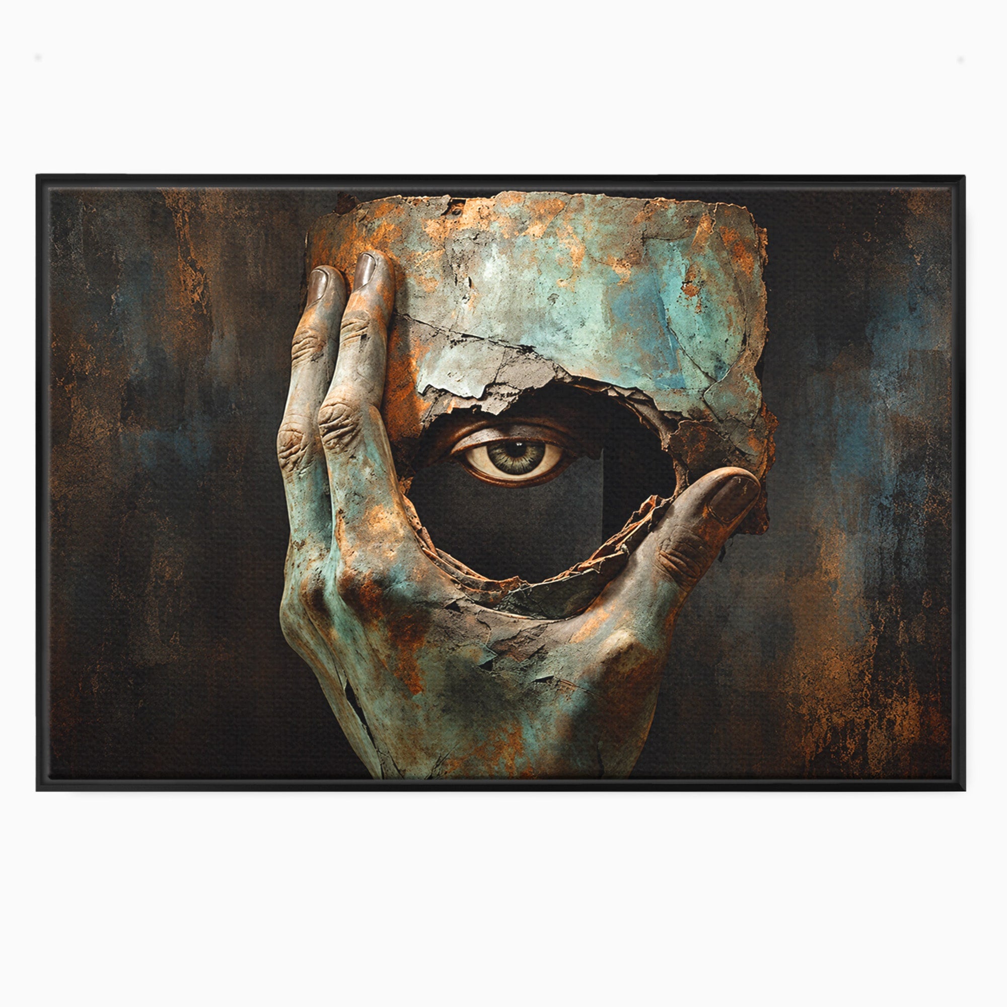 Tablou Canvas Premium LuxCanva® U1062, Privirea Misterioasa, Ochi, Mister, Abstract, Arta, Birou, Culori Vibrante