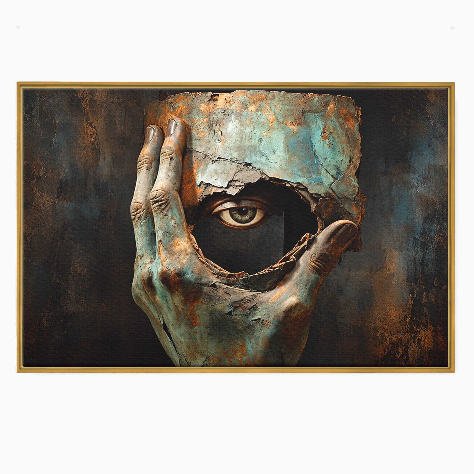 Tablou Canvas Premium LuxCanva® U1062, Privirea Misterioasa, Ochi, Mister, Abstract, Arta, Birou, Culori Vibrante