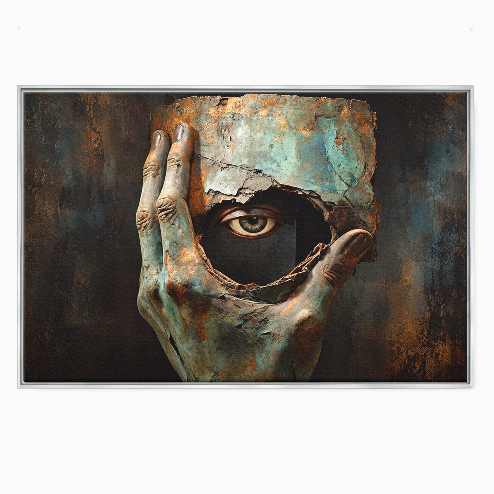 Tablou Canvas Premium LuxCanva® U1062, Privirea Misterioasa, Ochi, Mister, Abstract, Arta, Birou, Culori Vibrante