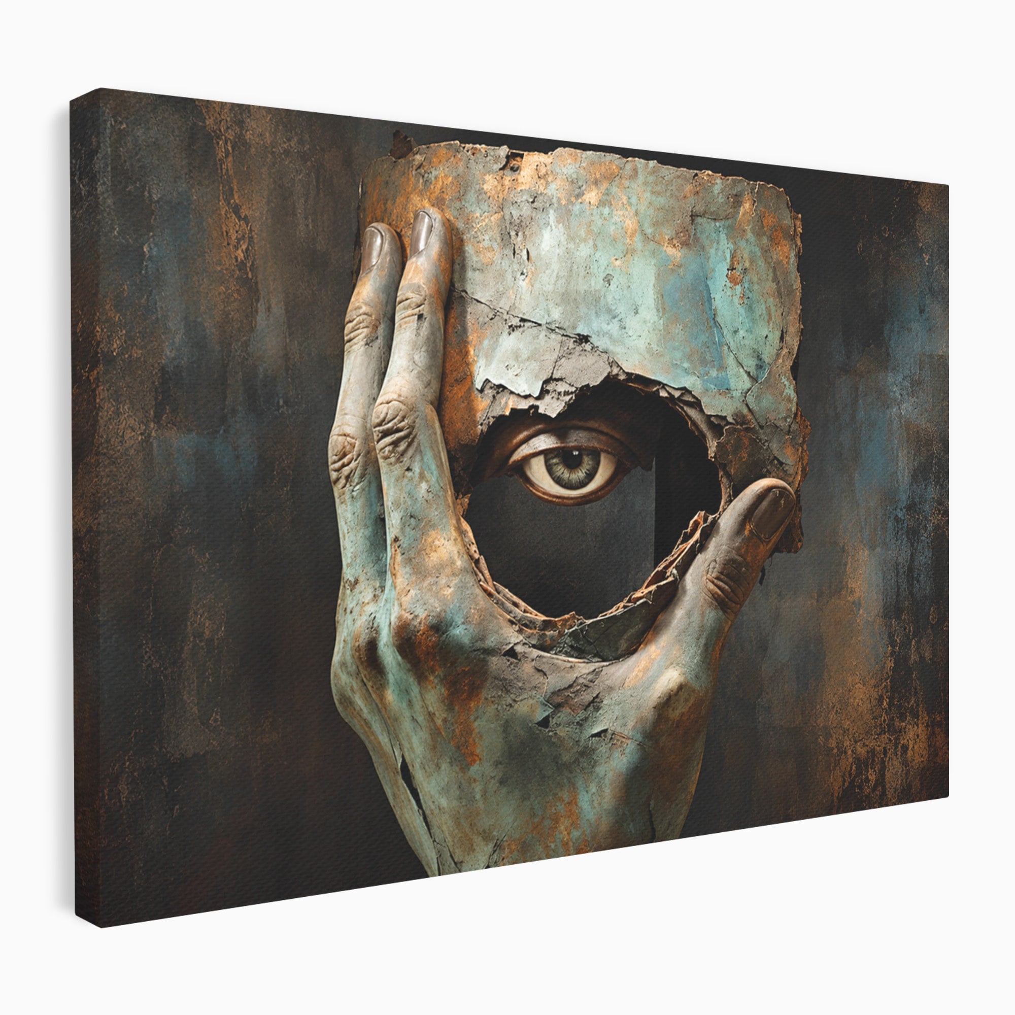 Tablou Canvas Premium LuxCanva® U1062, Privirea Misterioasa, Ochi, Mister, Abstract, Arta, Birou, Culori Vibrante