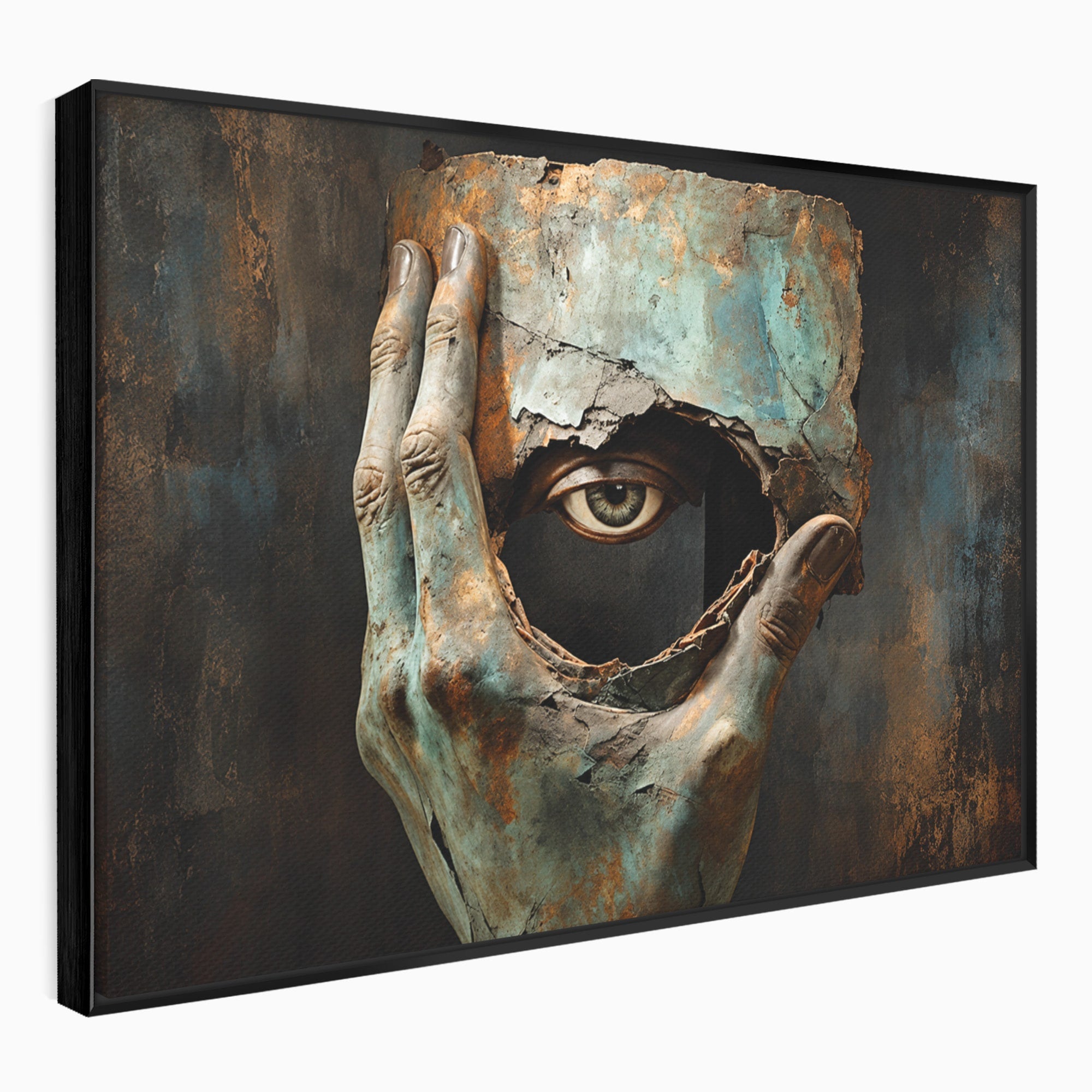 Tablou Canvas Premium LuxCanva® U1062, Privirea Misterioasa, Ochi, Mister, Abstract, Arta, Birou, Culori Vibrante