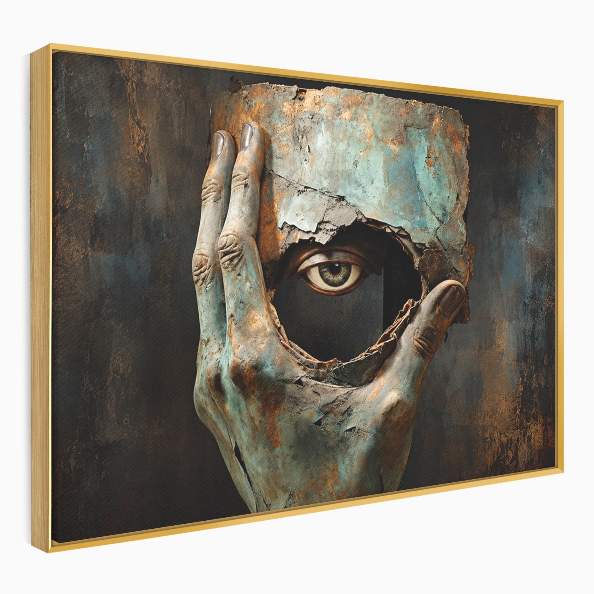 Tablou Canvas Premium LuxCanva® U1062, Privirea Misterioasa, Ochi, Mister, Abstract, Arta, Birou, Culori Vibrante