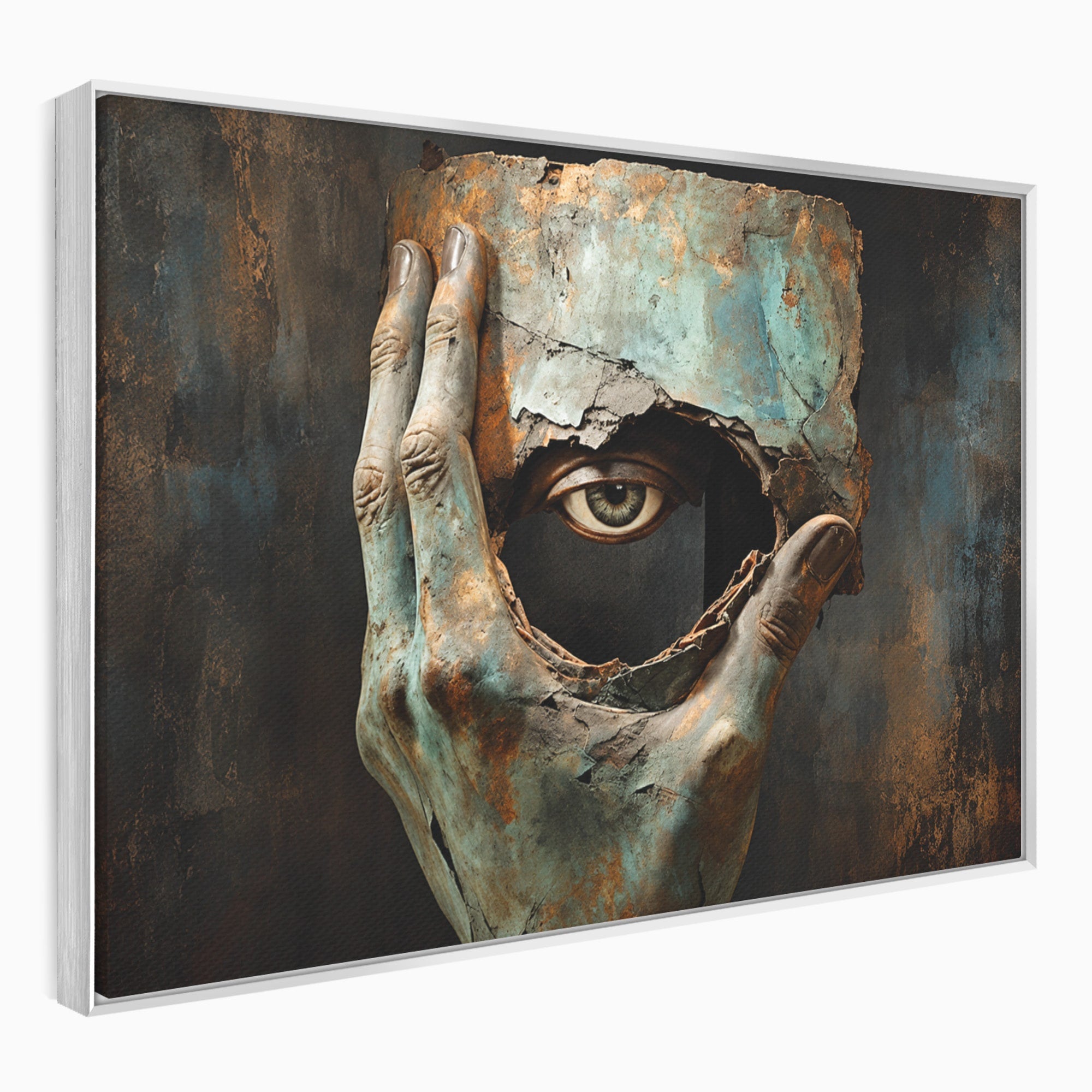 Tablou Canvas Premium LuxCanva® U1062, Privirea Misterioasa, Ochi, Mister, Abstract, Arta, Birou, Culori Vibrante