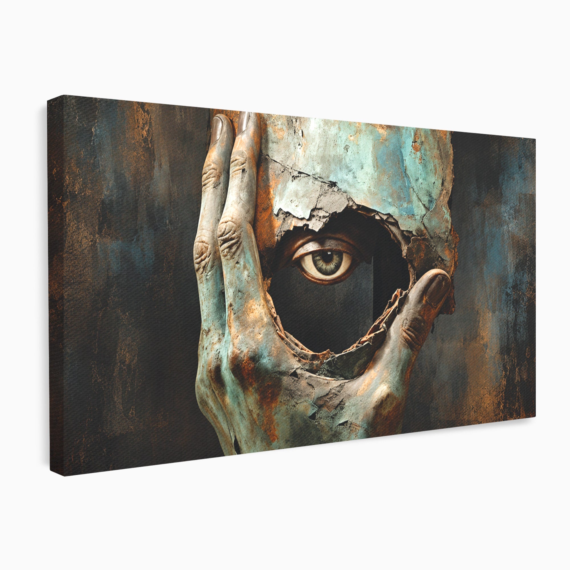 Tablou Canvas Premium LuxCanva® U1062, Privirea Misterioasa, Ochi, Mister, Abstract, Arta, Birou, Culori Vibrante