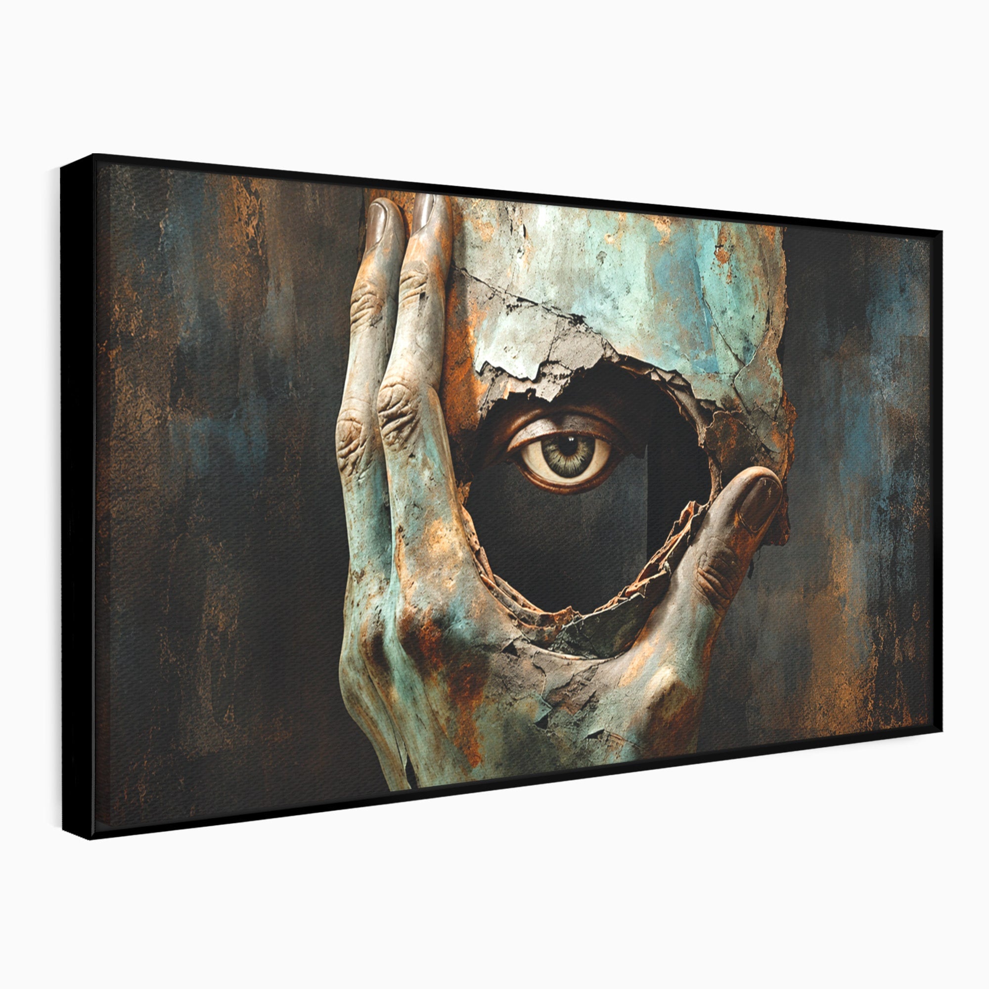 Tablou Canvas Premium LuxCanva® U1062, Privirea Misterioasa, Ochi, Mister, Abstract, Arta, Birou, Culori Vibrante