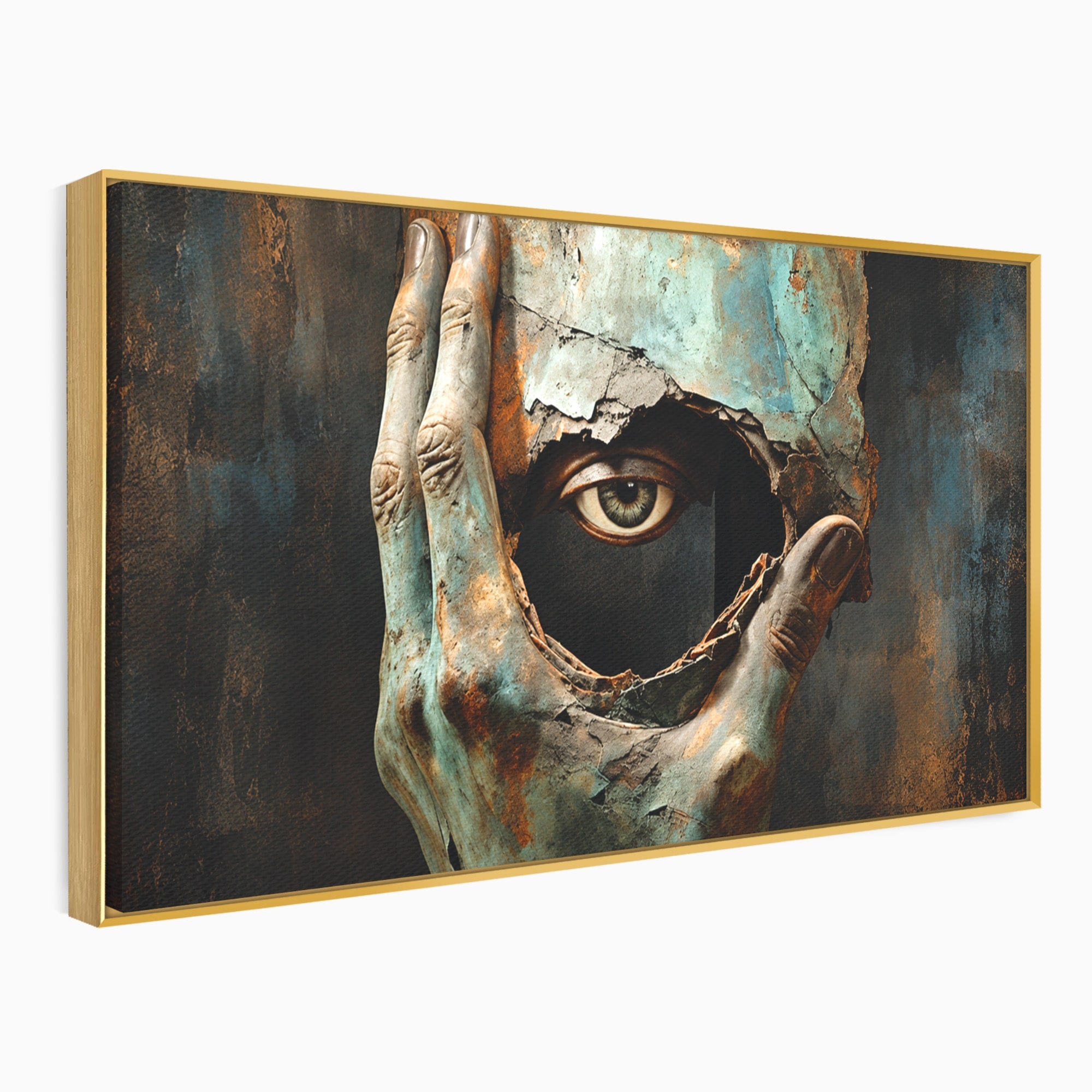 Tablou Canvas Premium LuxCanva® U1062, Privirea Misterioasa, Ochi, Mister, Abstract, Arta, Birou, Culori Vibrante