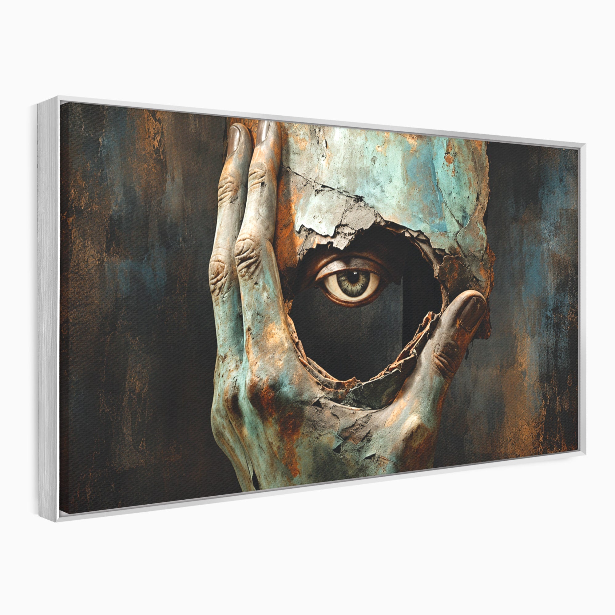 Tablou Canvas Premium LuxCanva® U1062, Privirea Misterioasa, Ochi, Mister, Abstract, Arta, Birou, Culori Vibrante