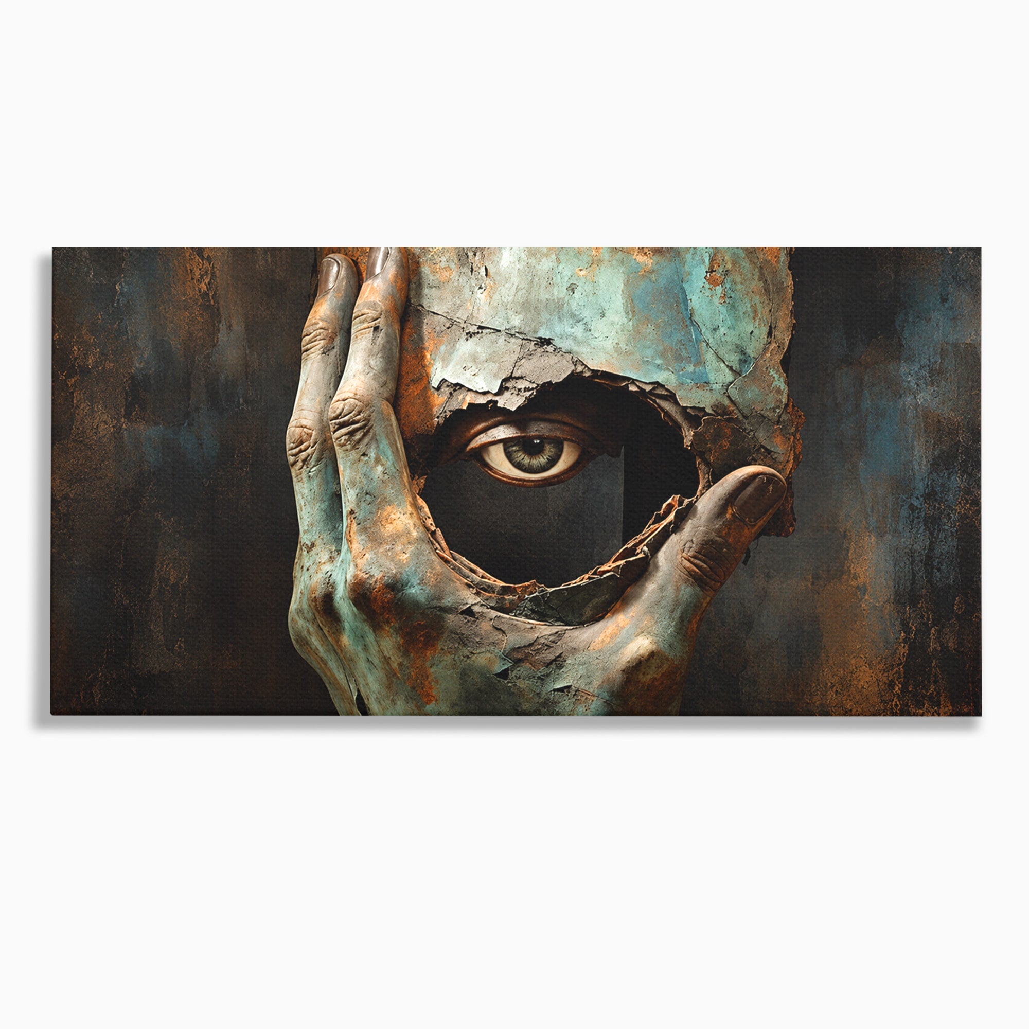 Tablou Canvas Premium LuxCanva® U1062, Privirea Misterioasa, Ochi, Mister, Abstract, Arta, Birou, Culori Vibrante