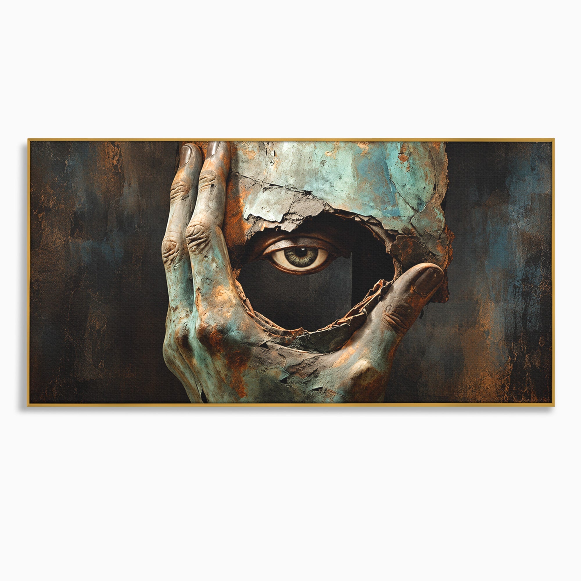 Tablou Canvas Premium LuxCanva® U1062, Privirea Misterioasa, Ochi, Mister, Abstract, Arta, Birou, Culori Vibrante