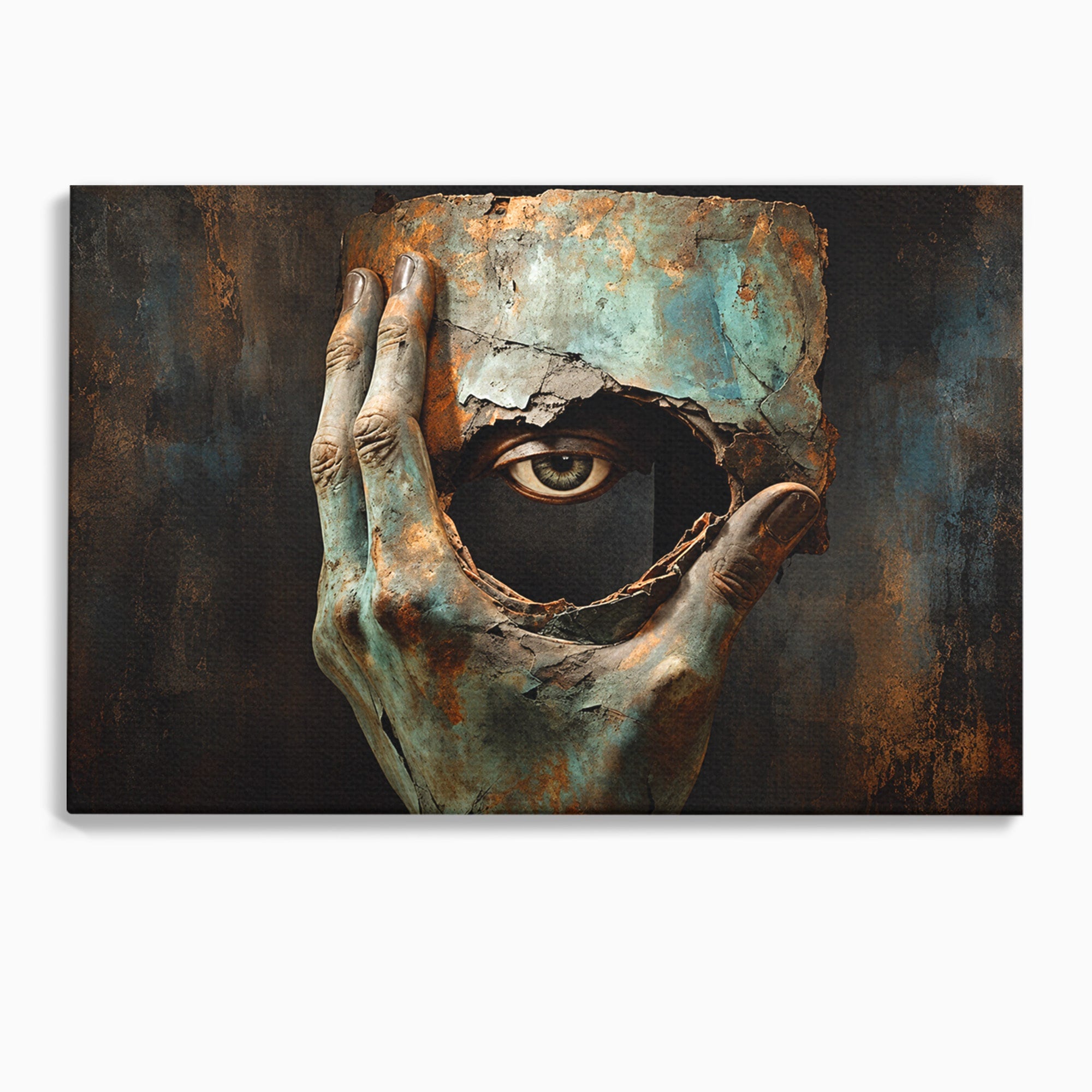 Tablou Canvas Premium LuxCanva® U1062, Privirea Misterioasa, Ochi, Mister, Abstract, Arta, Birou, Culori Vibrante