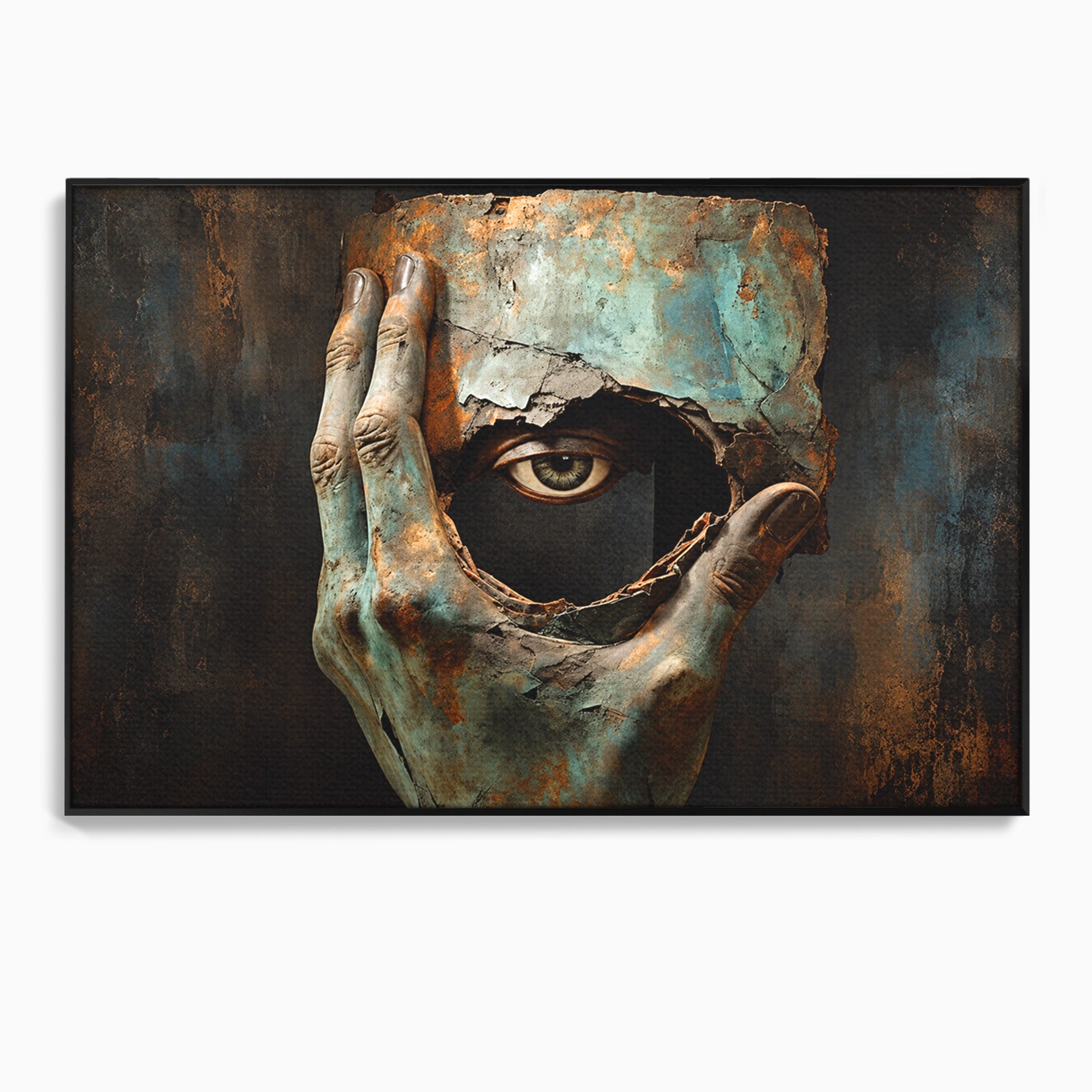 Tablou Canvas Premium LuxCanva® U1062, Privirea Misterioasa, Ochi, Mister, Abstract, Arta, Birou, Culori Vibrante