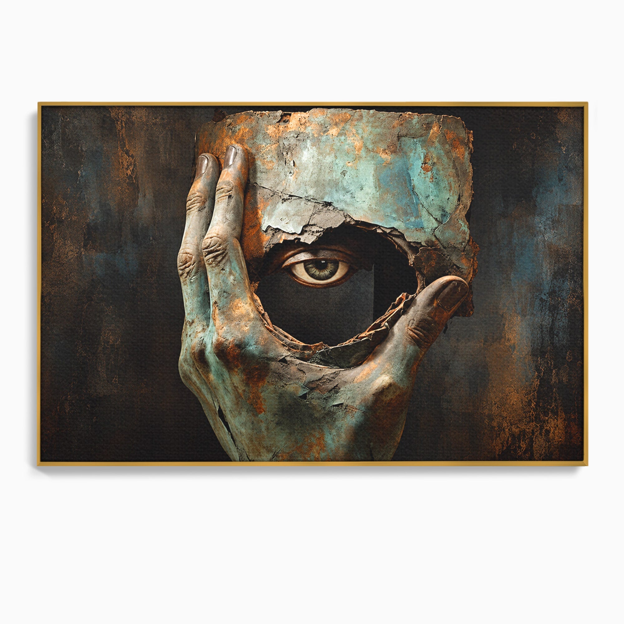 Tablou Canvas Premium LuxCanva® U1062, Privirea Misterioasa, Ochi, Mister, Abstract, Arta, Birou, Culori Vibrante